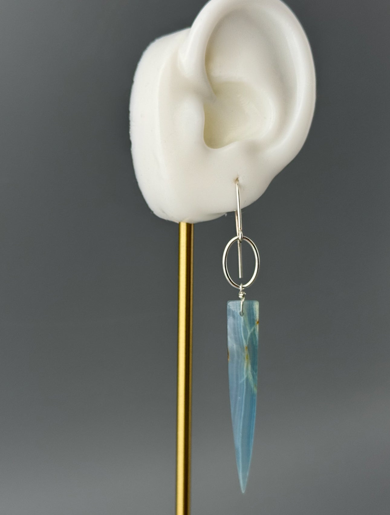 •MINI-IO• calcite + silver earrings