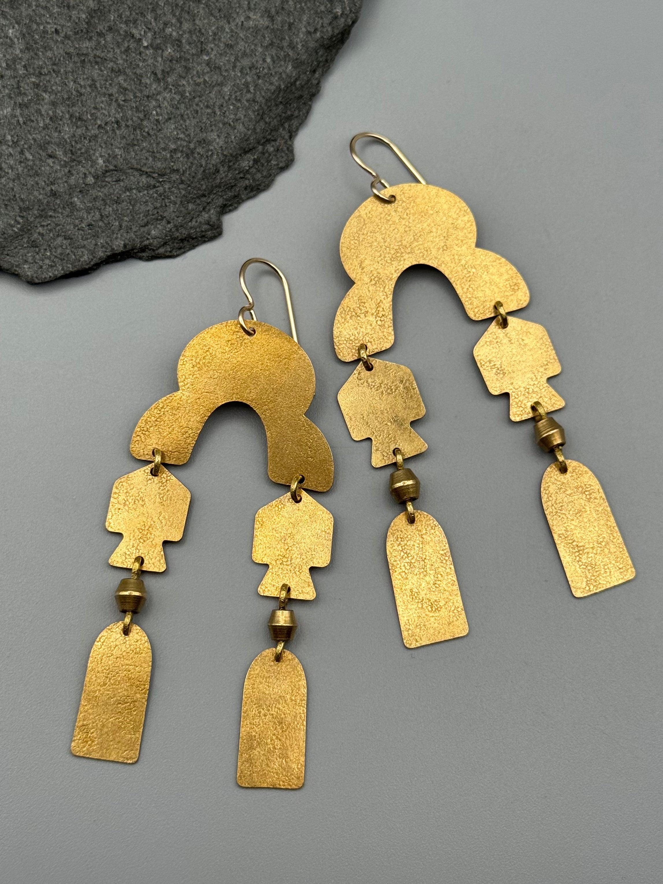 •UPSTREAM• gold dangle earrings