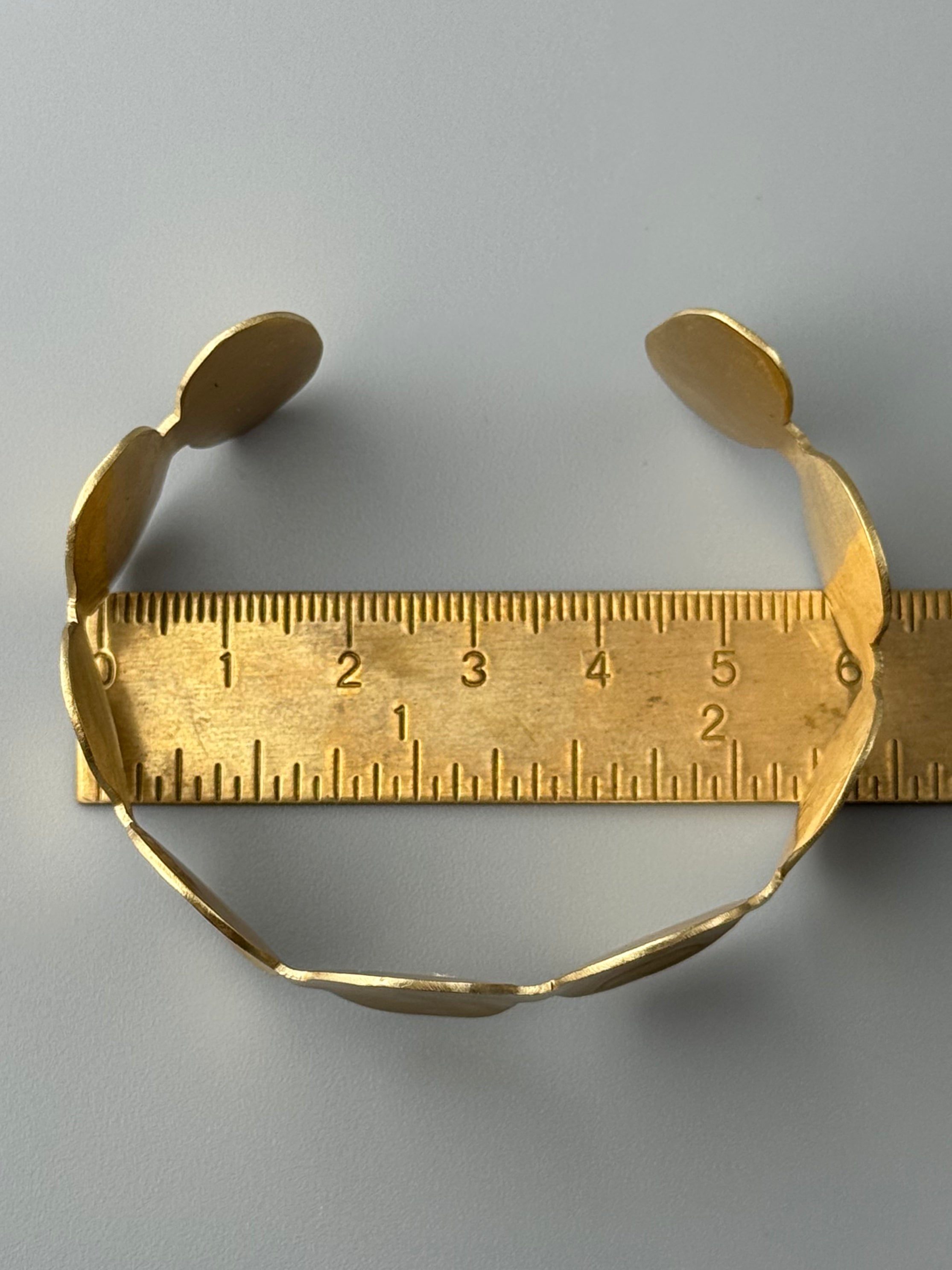 •DOTTED STRAND• brass cuff bracelet