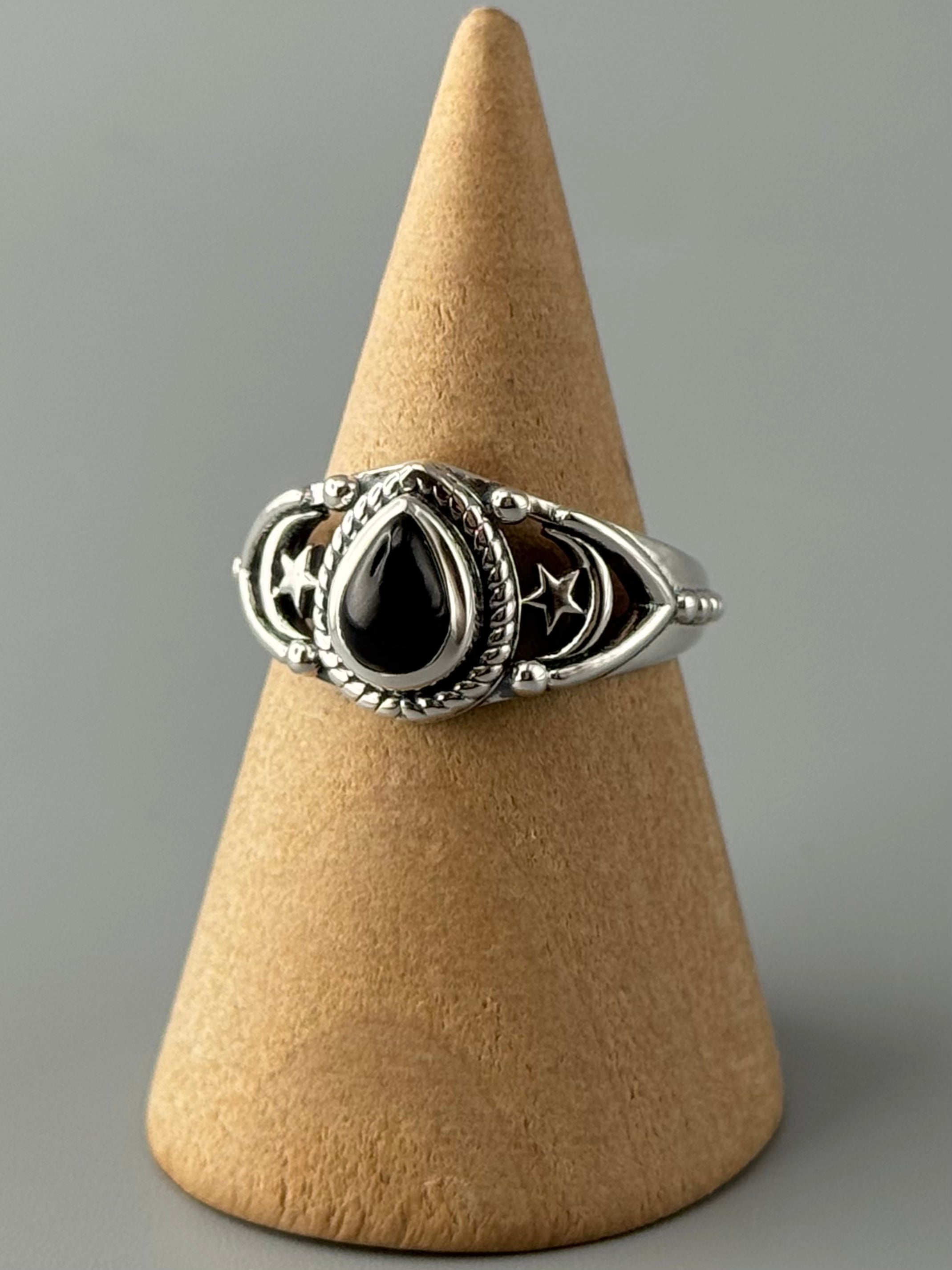 •BLACK ONYX - COSMIC• sterling silver ring (various sizes)