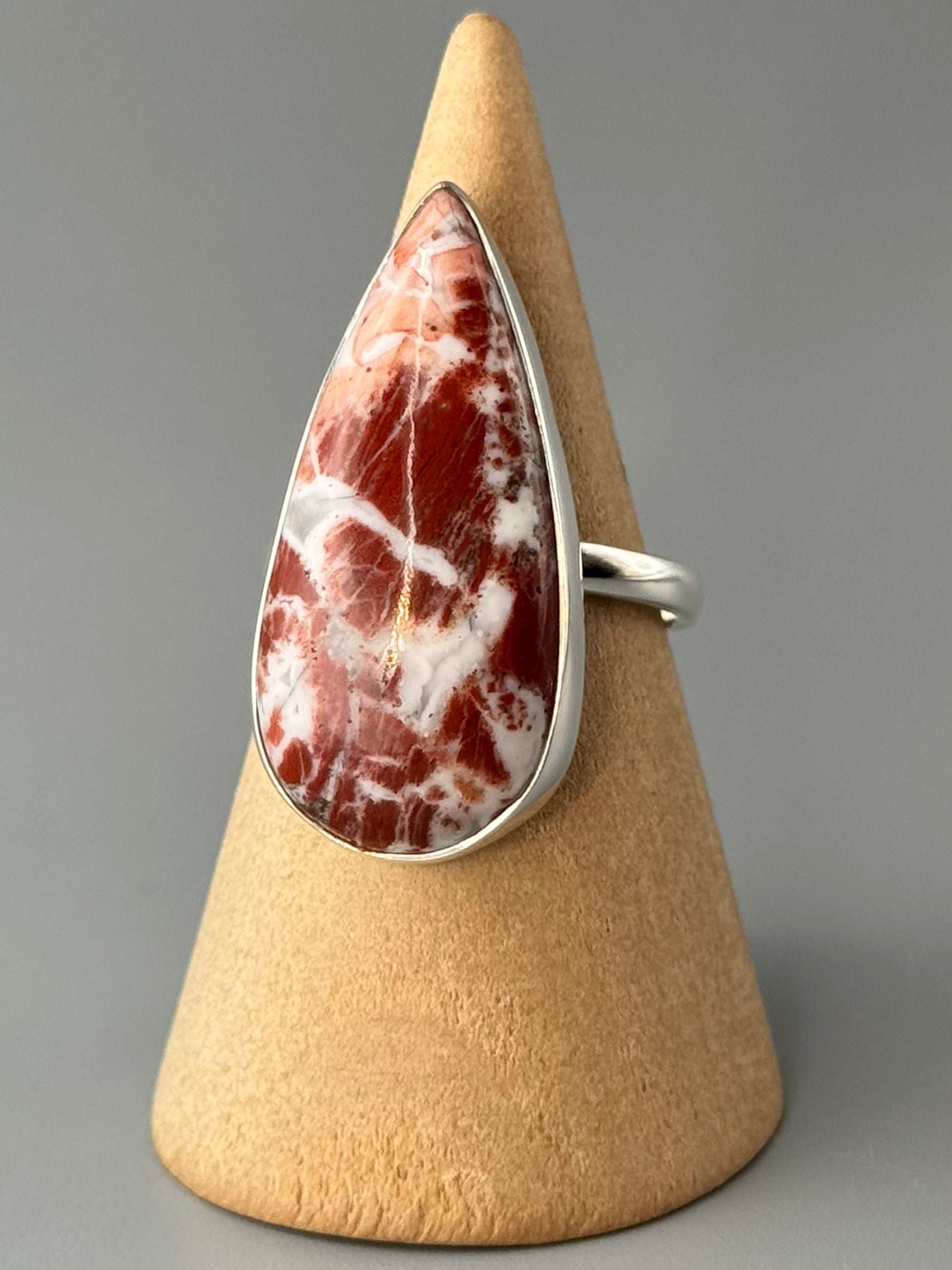 •BRECCIATED JASPER - TEAR• sterling silver ring (various sizes)