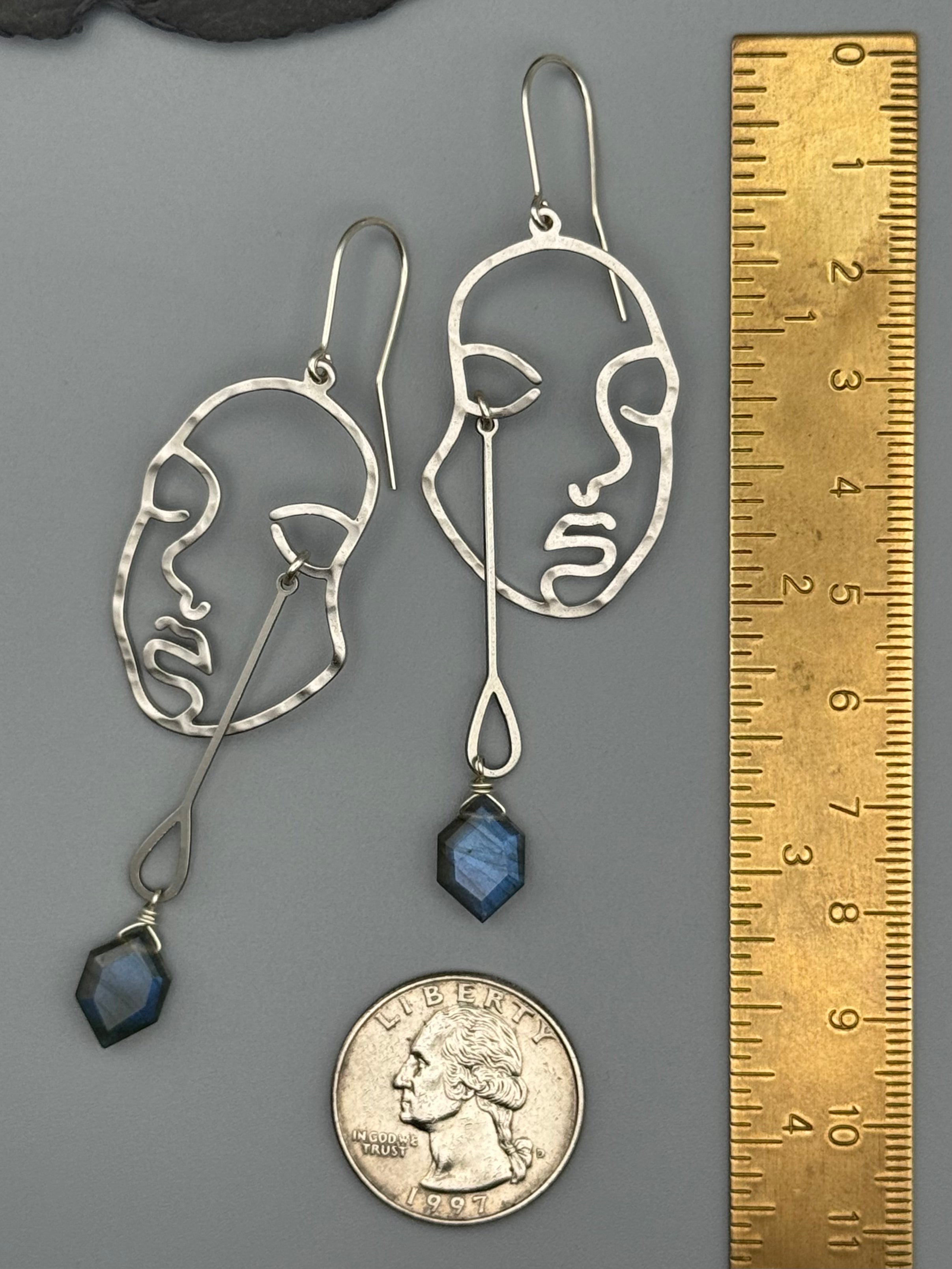 •CRY IF I WANT TO• labradorite + silver earrings