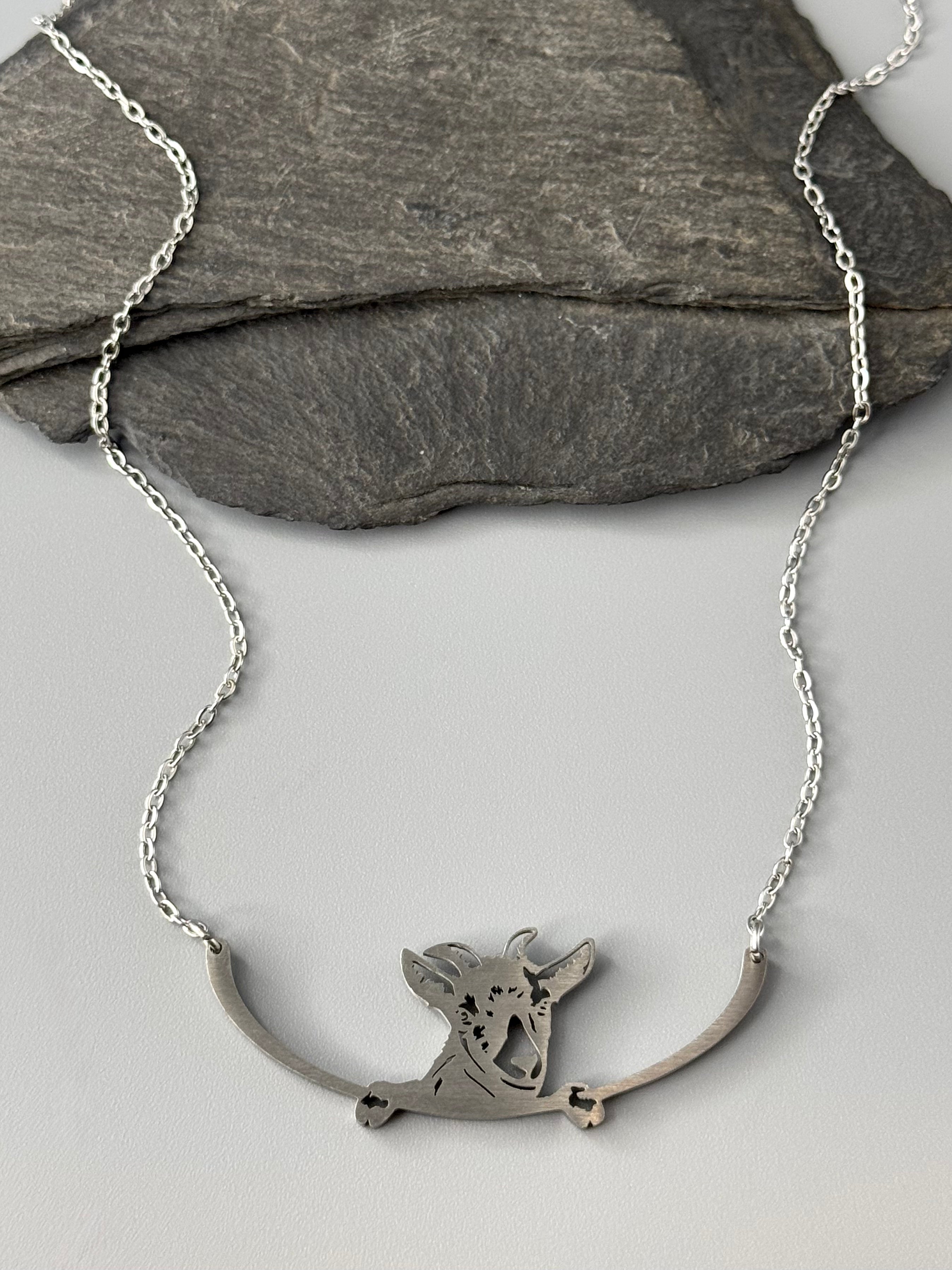 •GOAT MISCHIEF• stainless steel necklace (17” or 20” long)