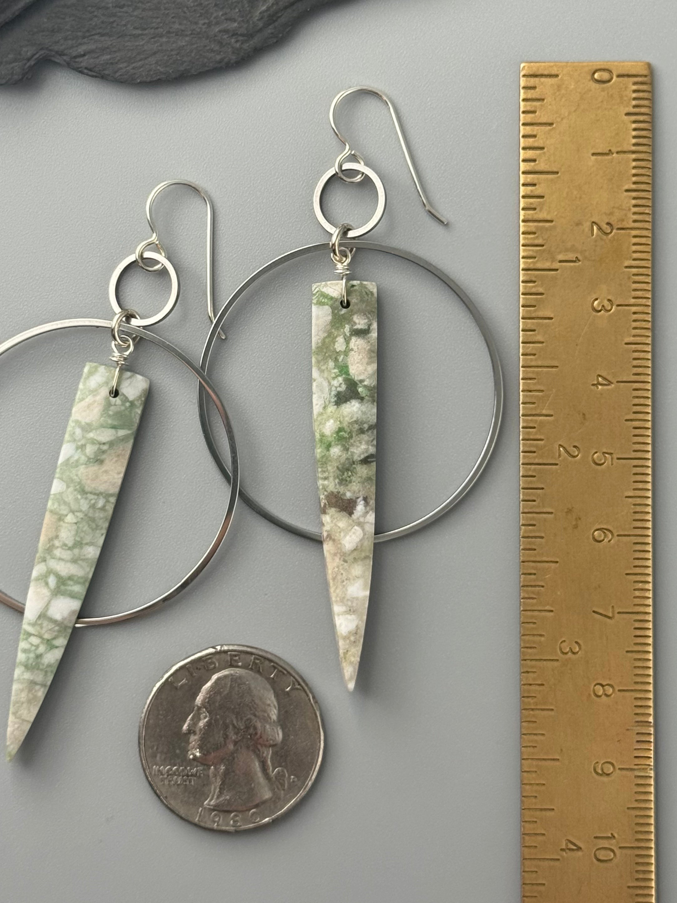 •EQUA-ORBIT• utah variscite + silver earrings