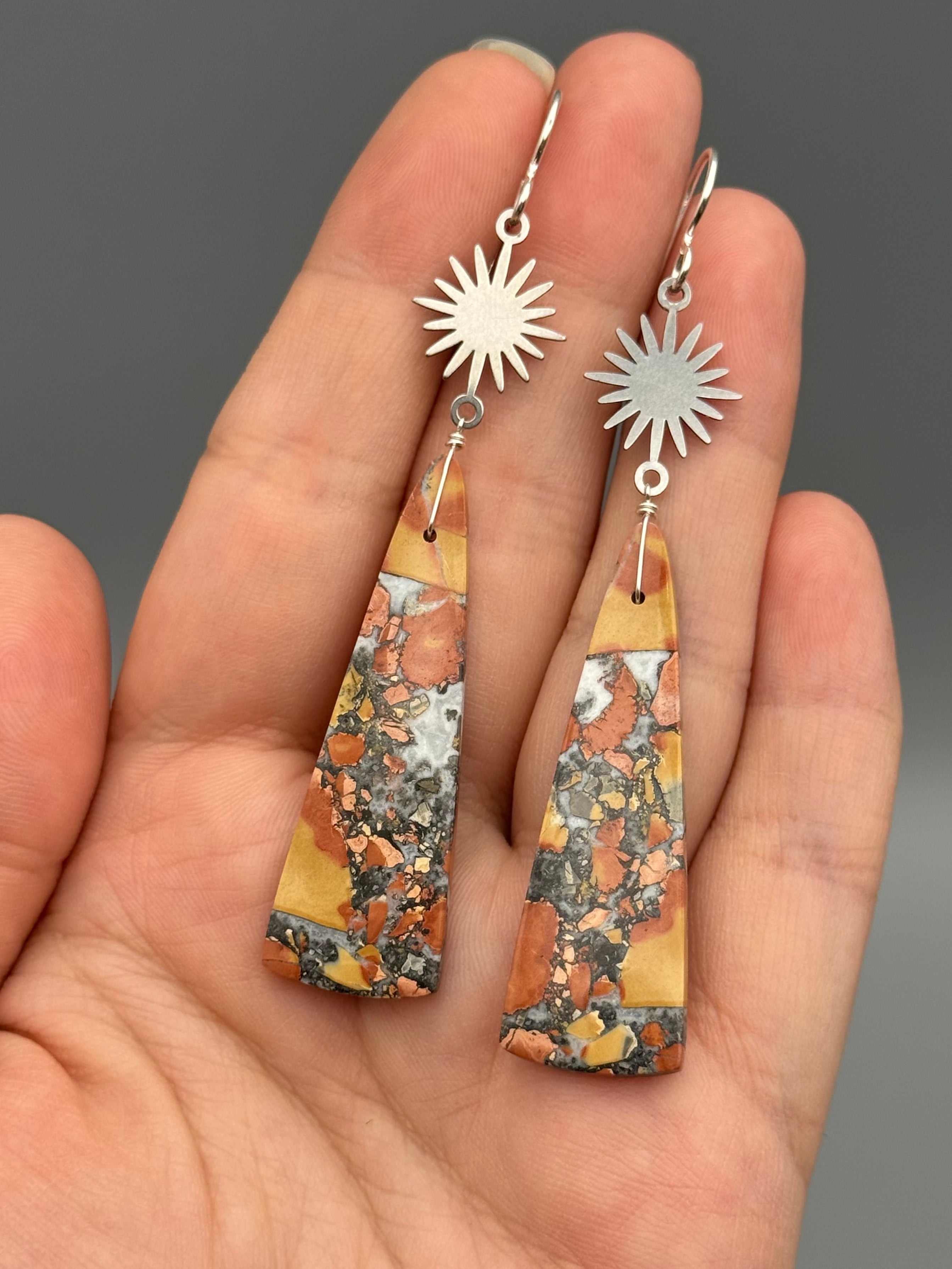 •SOL• maligano jasper + silver earrings
