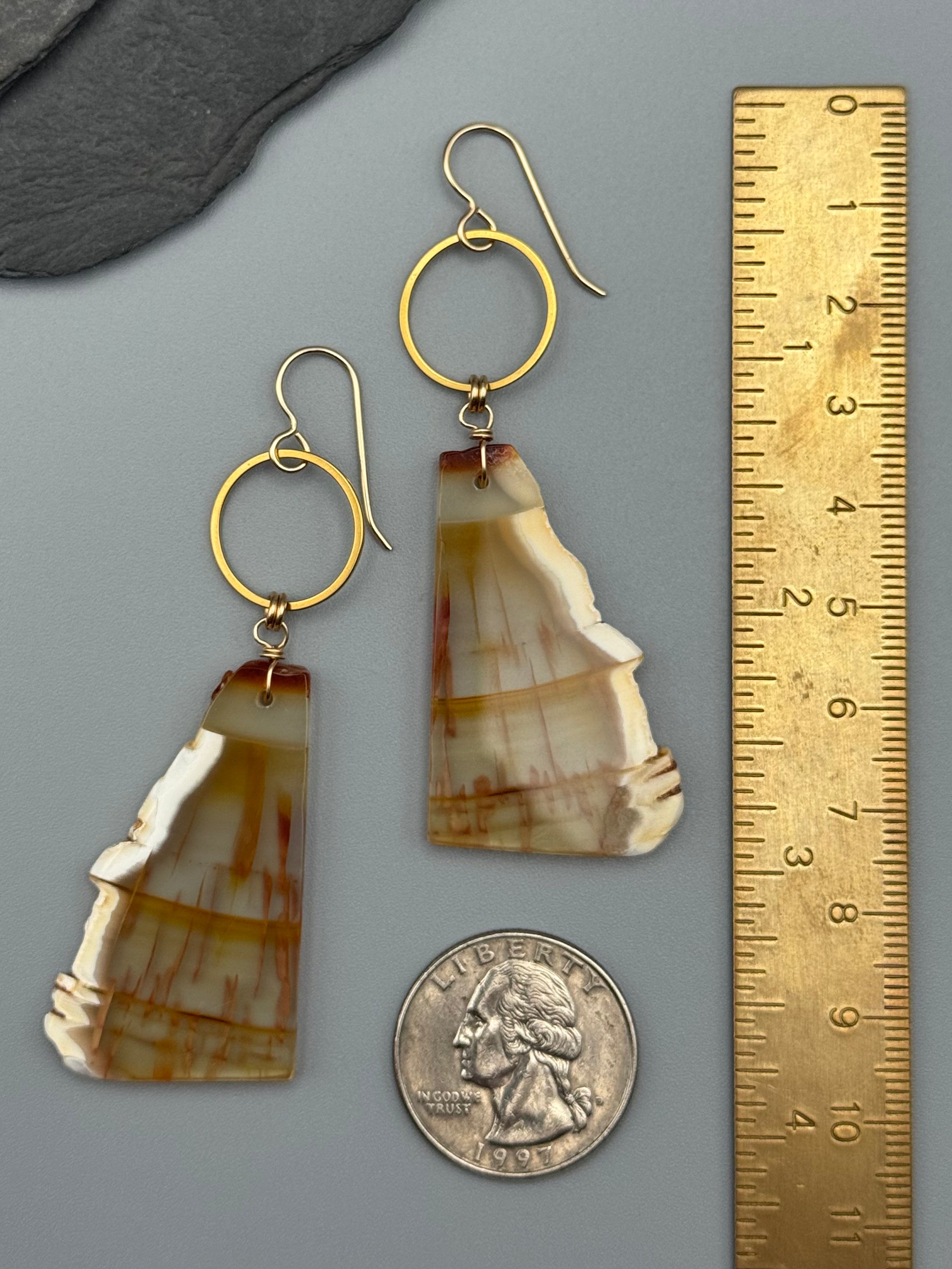•LUNA• carnelian + gold earrings