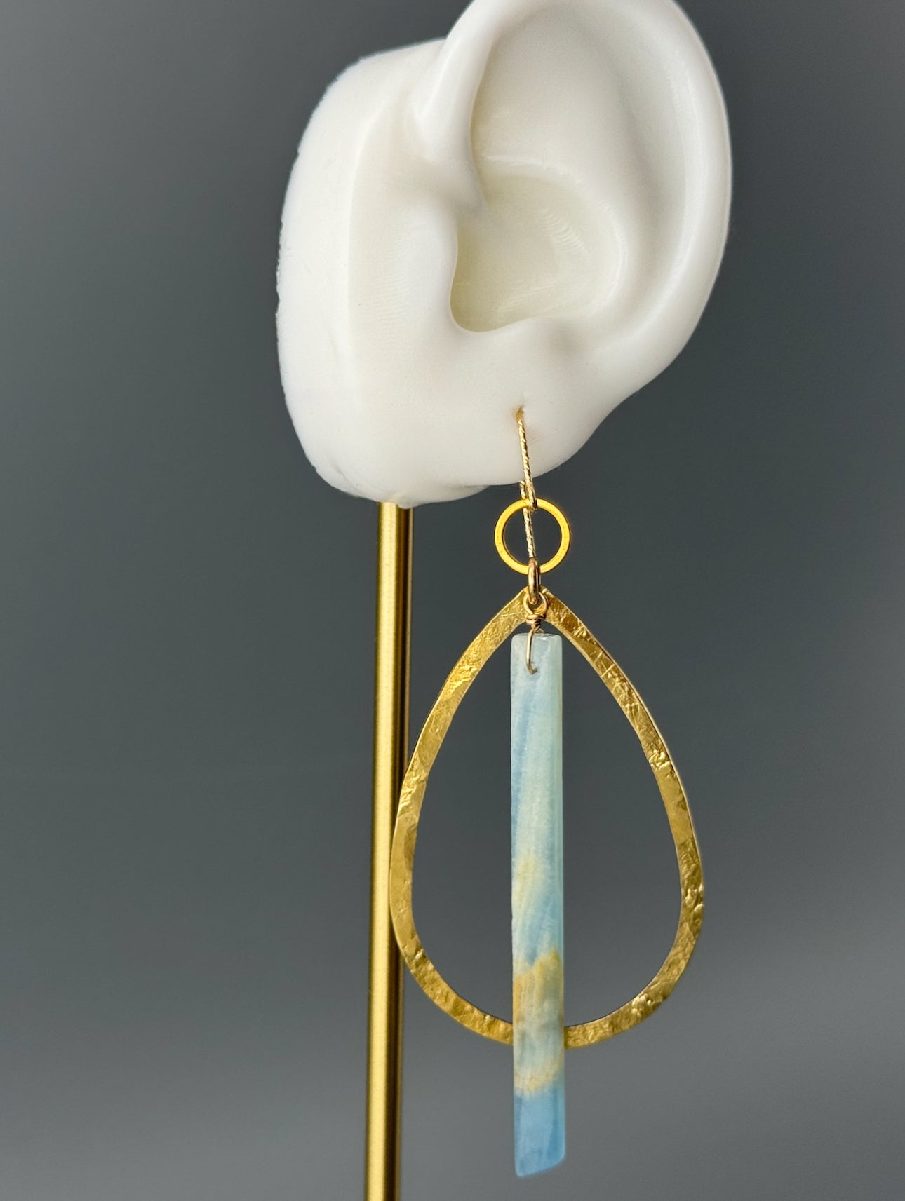 •EQUA-TEAR• calcite + gold earrings