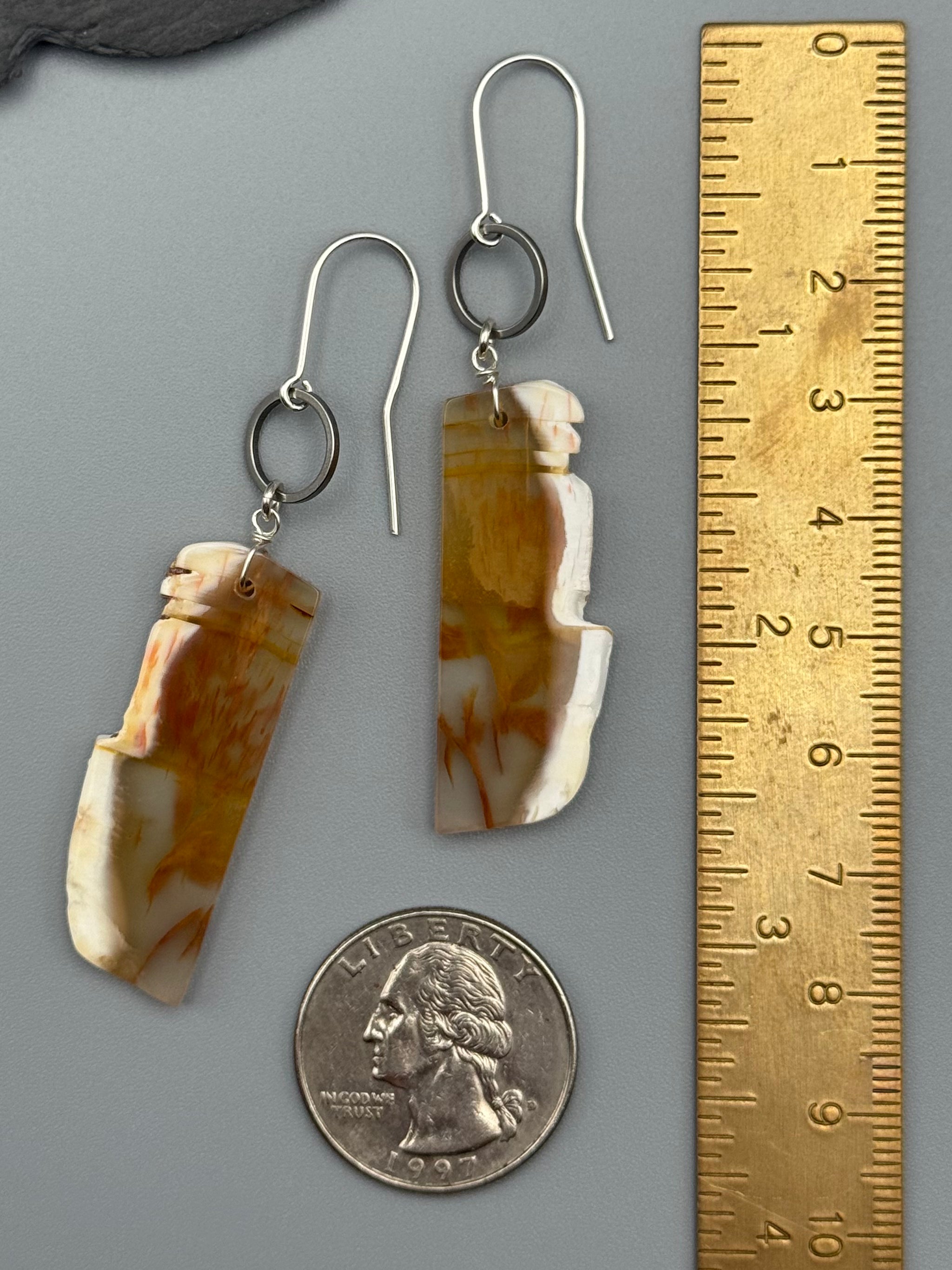 •LUNA• carnelian + silver earrings