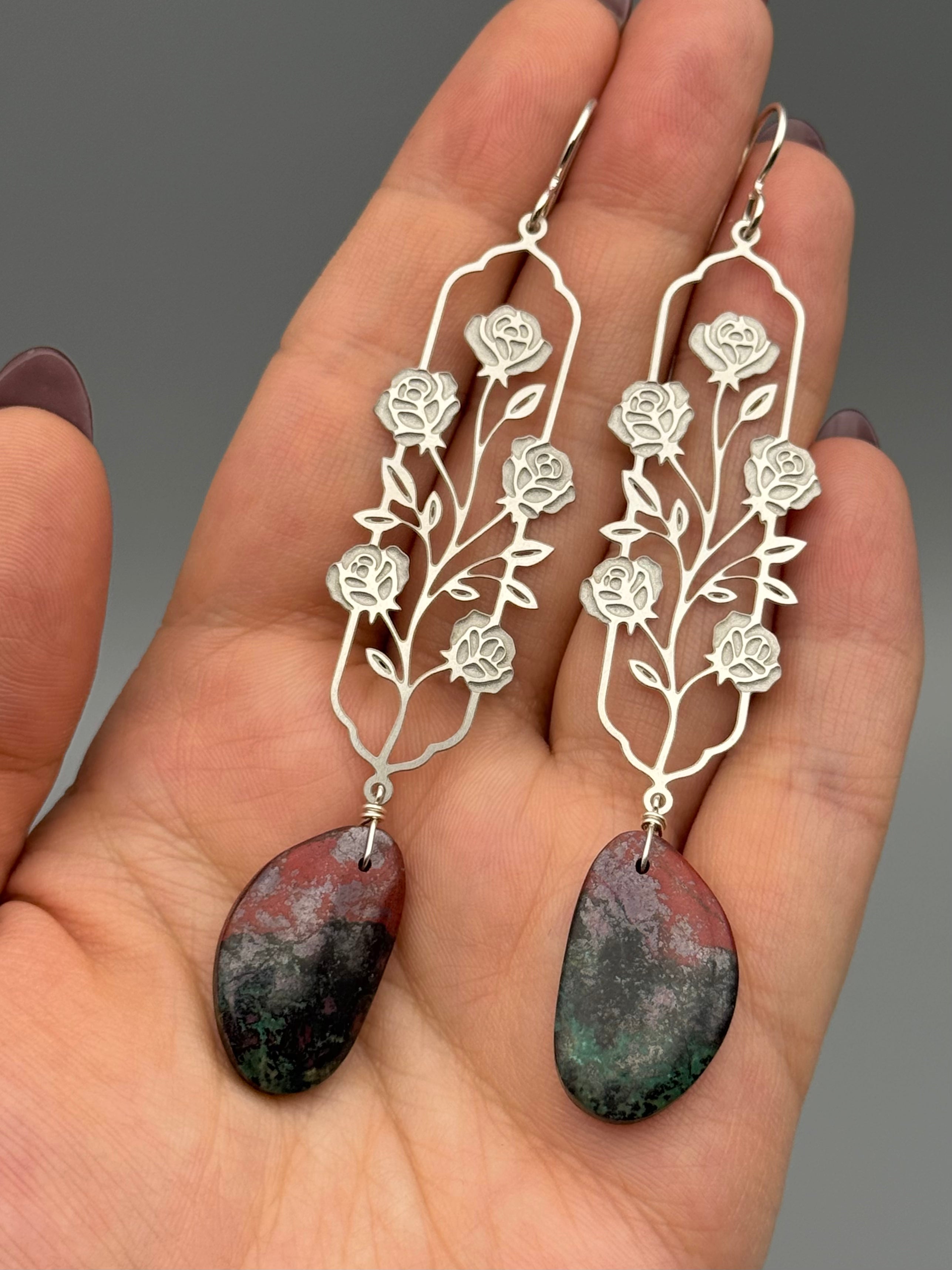 •DON JUAN• sonoran jasper + silver earrings