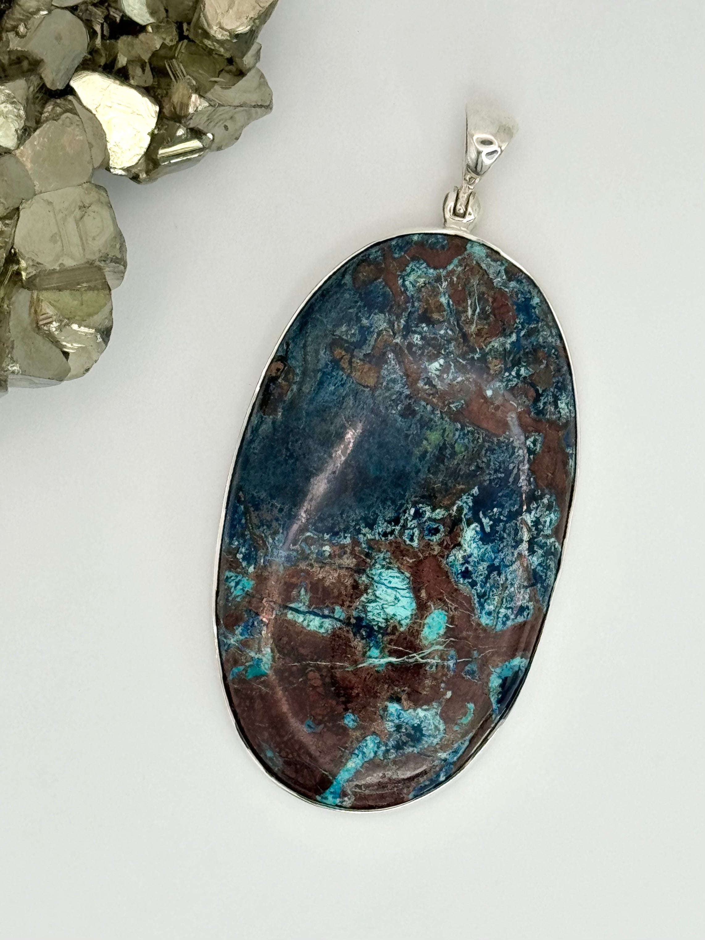 •SHATTUCKITE OVAL - BIGGIE• sterling silver pendant