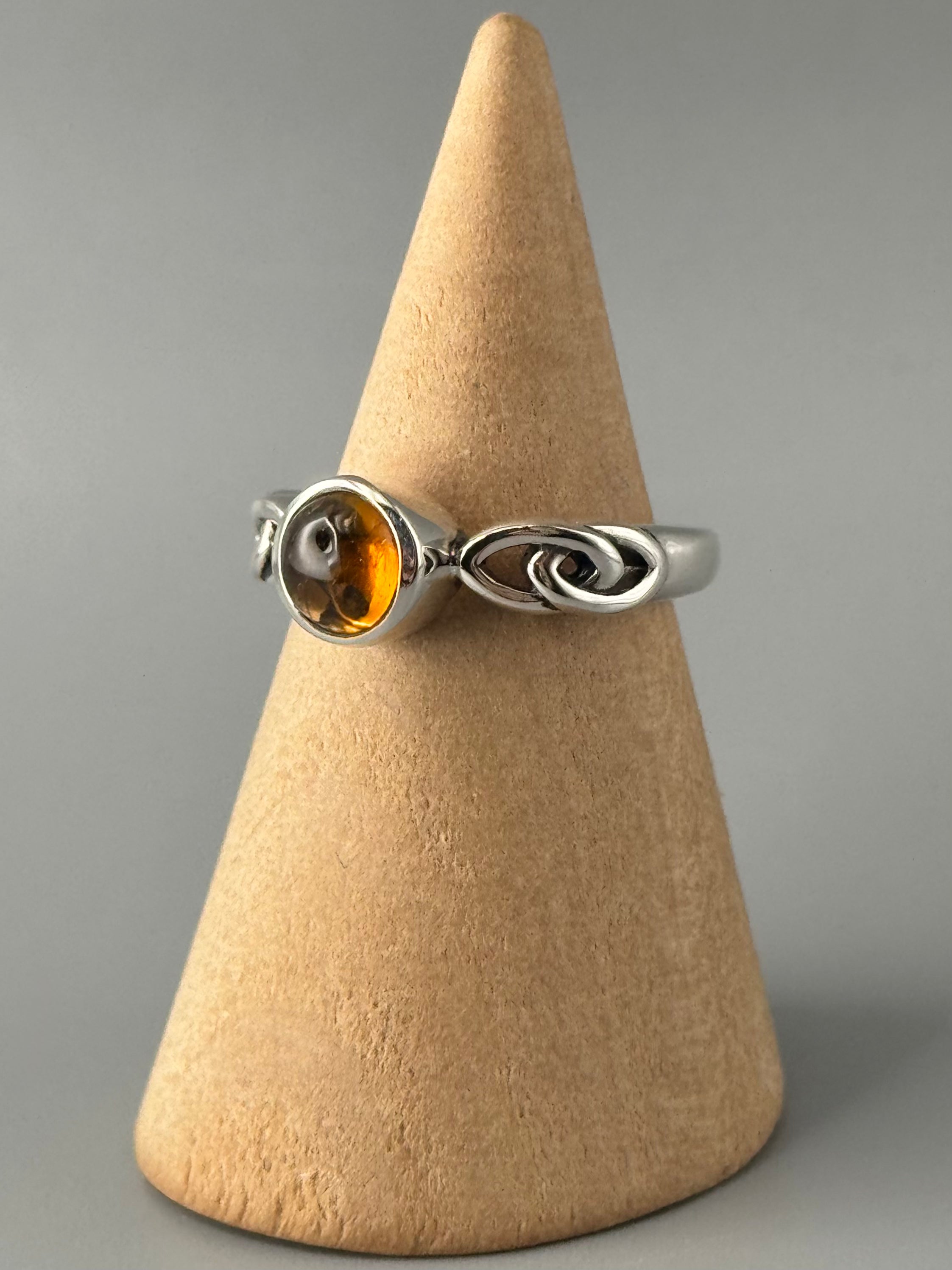 •TOURMALINE - KNOT• sterling silver ring (size 7)