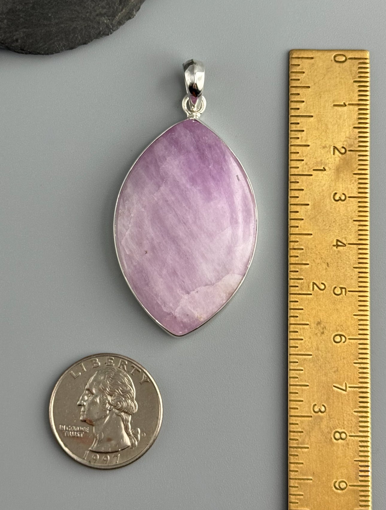 •KUNZITE - MARQUISE• sterling silver pendant