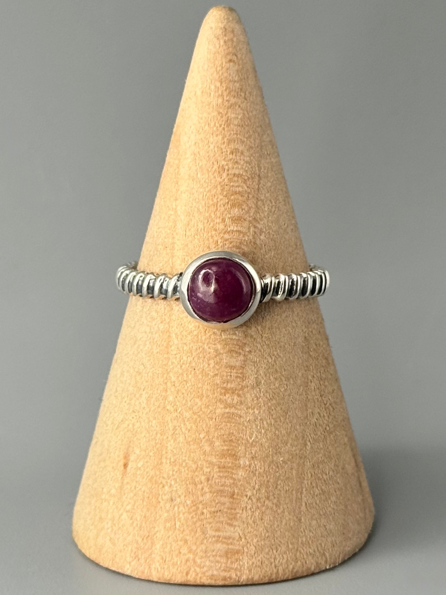 •RUBY - TWISTED• sterling silver ring (various sizes)