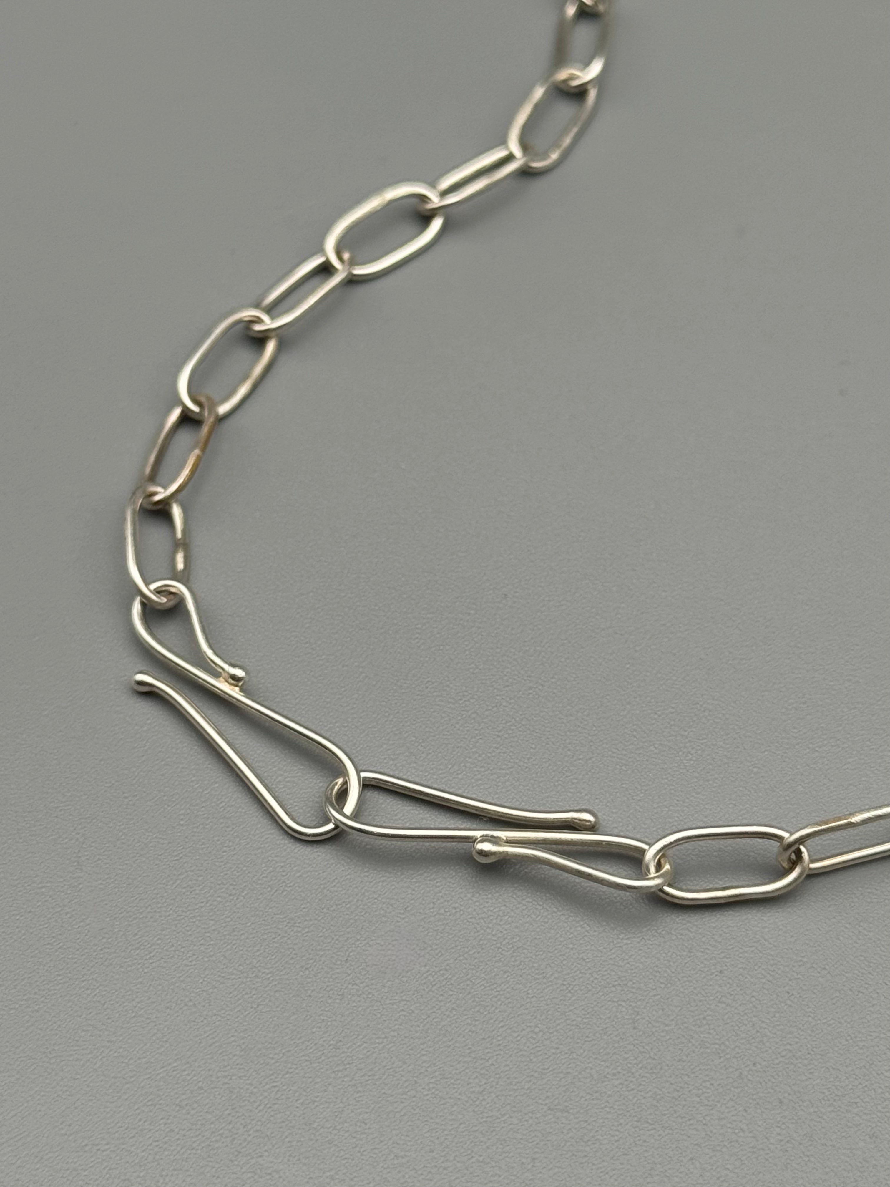 •LUNA• prehnite + silver necklace (up to 18" long)