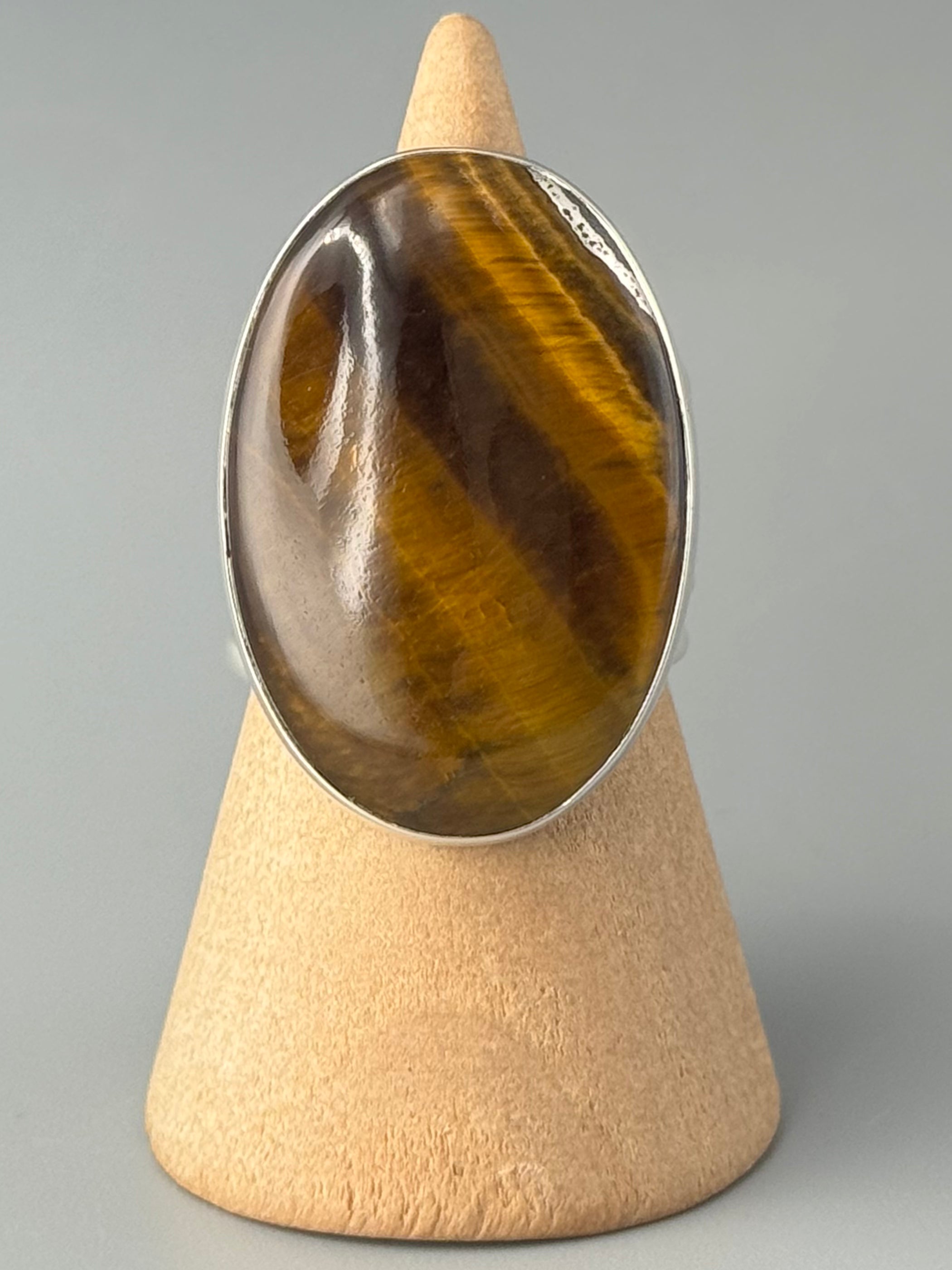 •TIGER EYE - TENFOLD• sterling silver ring (various sizes)