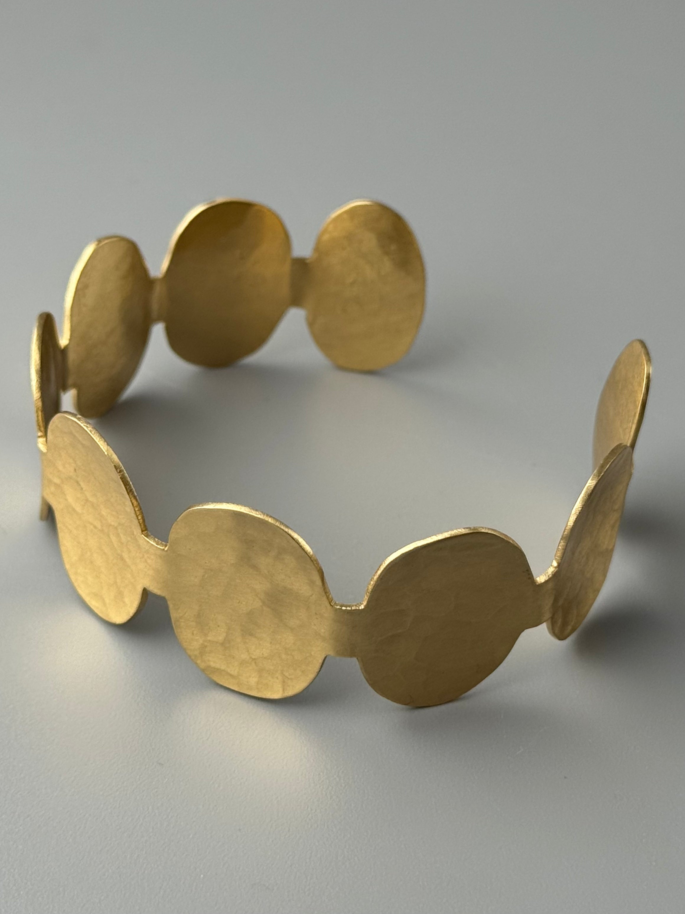 •DOTTED STRAND• brass cuff bracelet