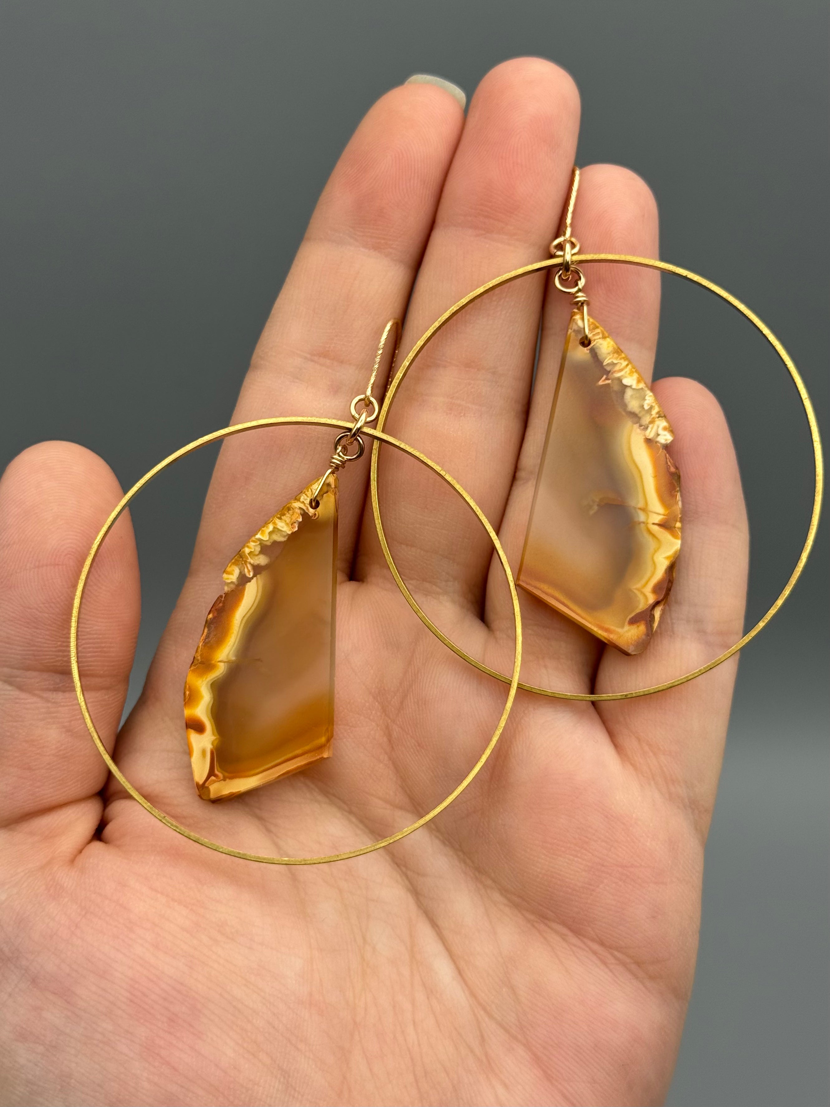 •LUNA• carnelian + gold earrings