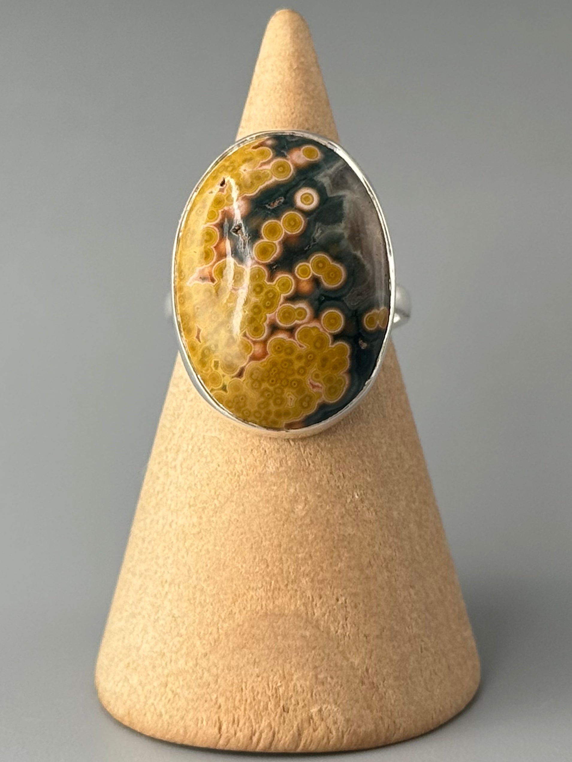 •OCEAN JASPER - MEDIUM OVAL• sterling silver ring (various sizes)
