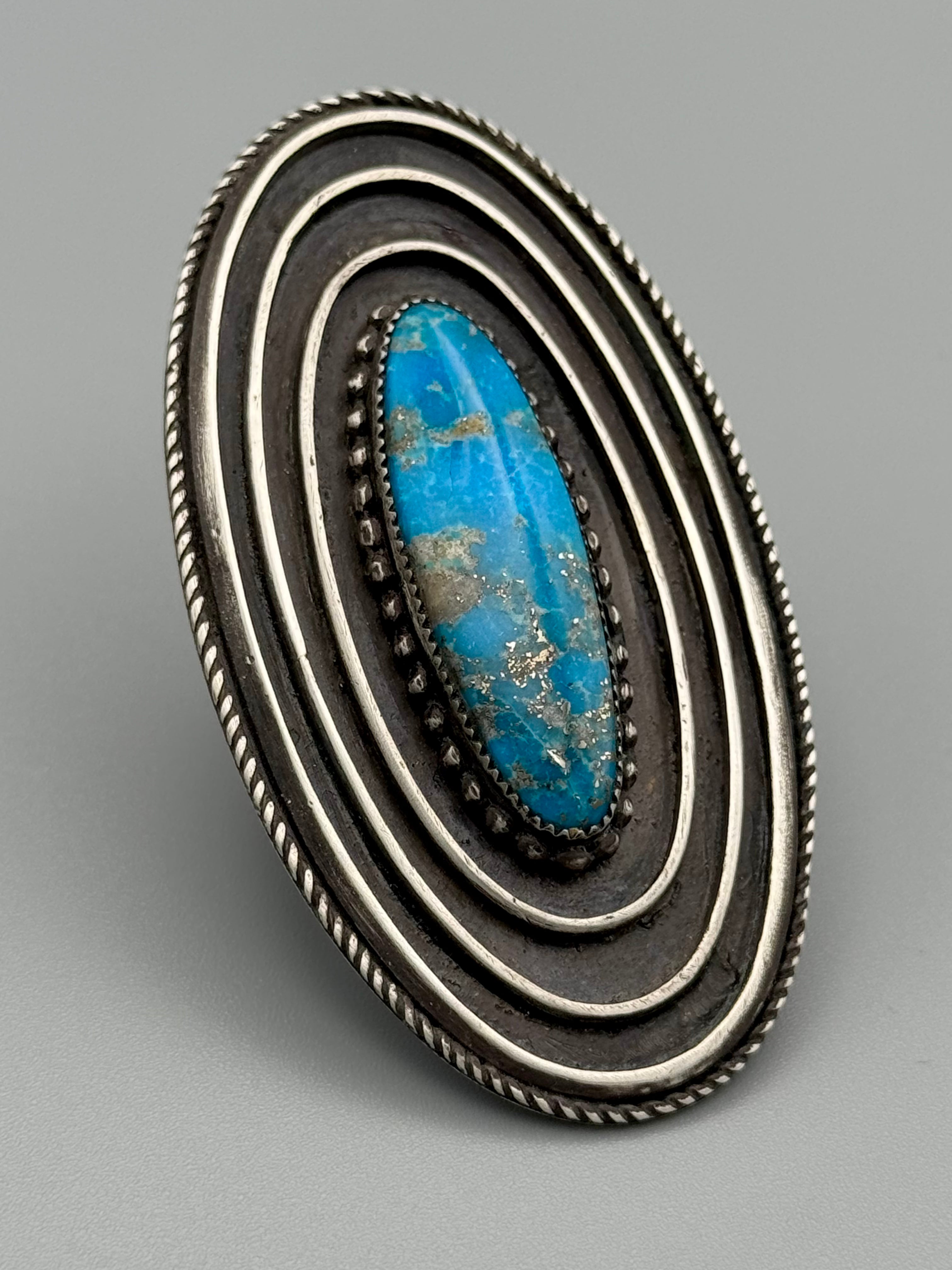 •LASSO• turquoise + silver ring (size 7.5)