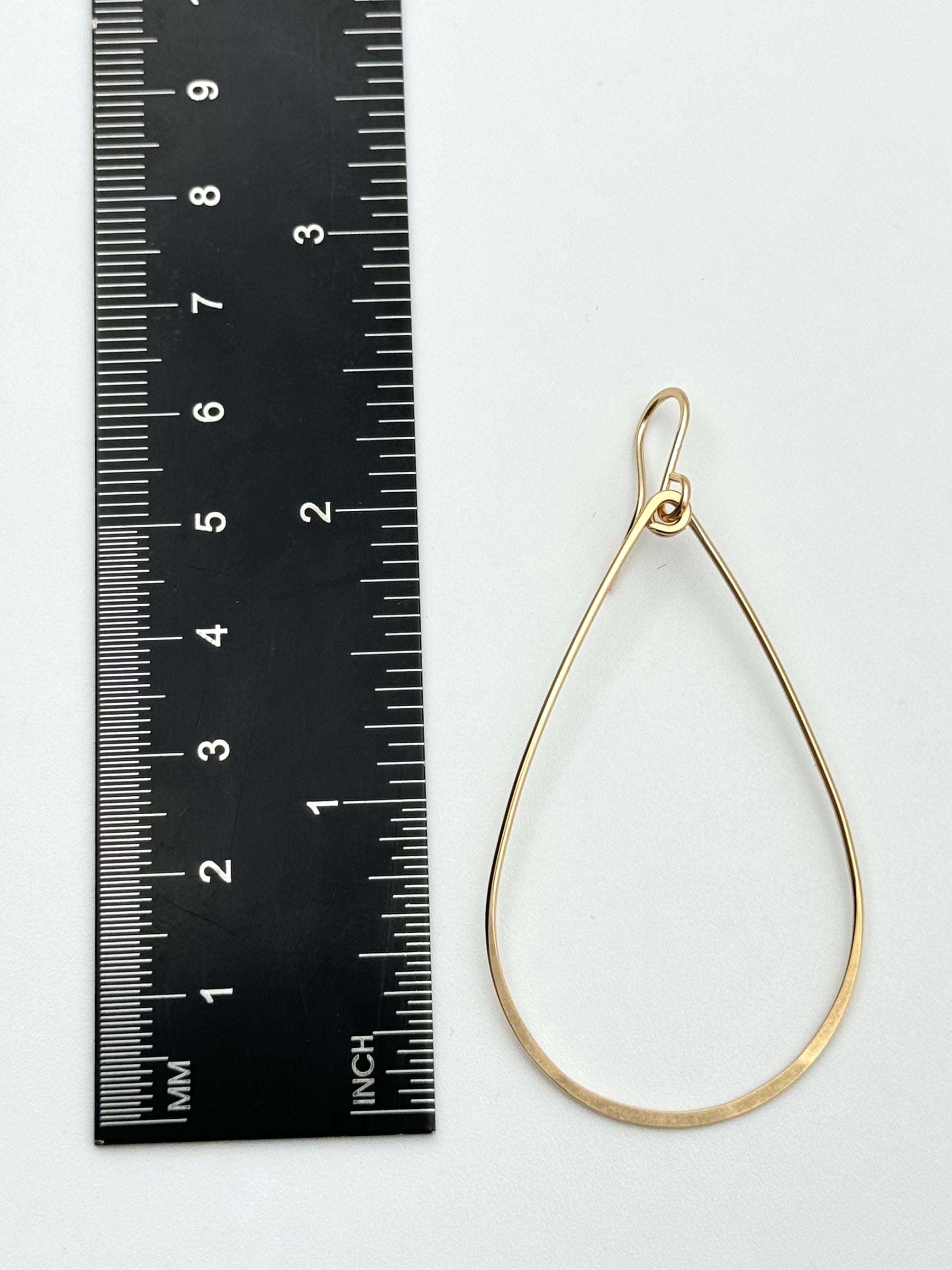 •HAMMERED TEARDROP• gold dangle earrings