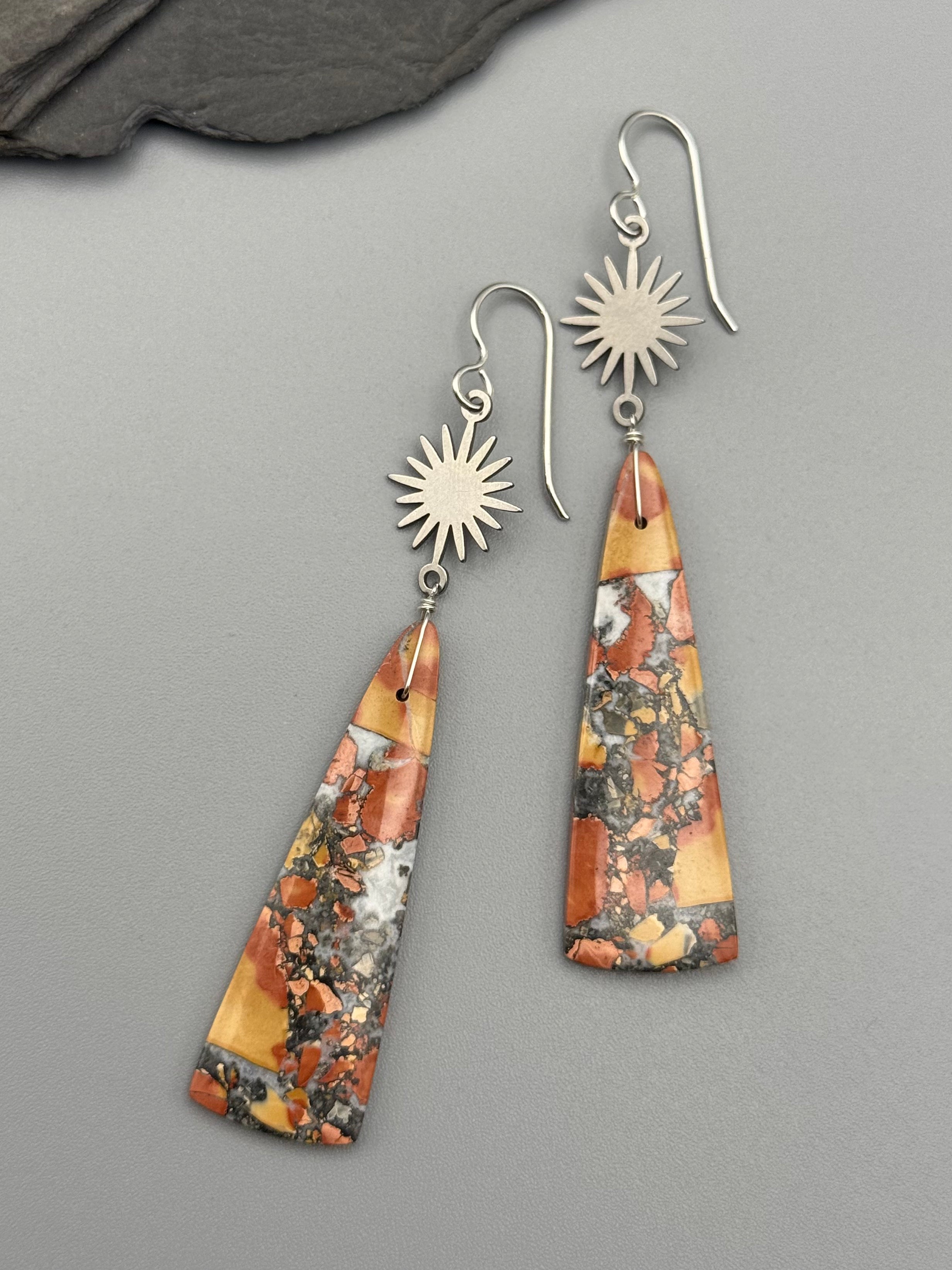 •SOL• maligano jasper + silver earrings