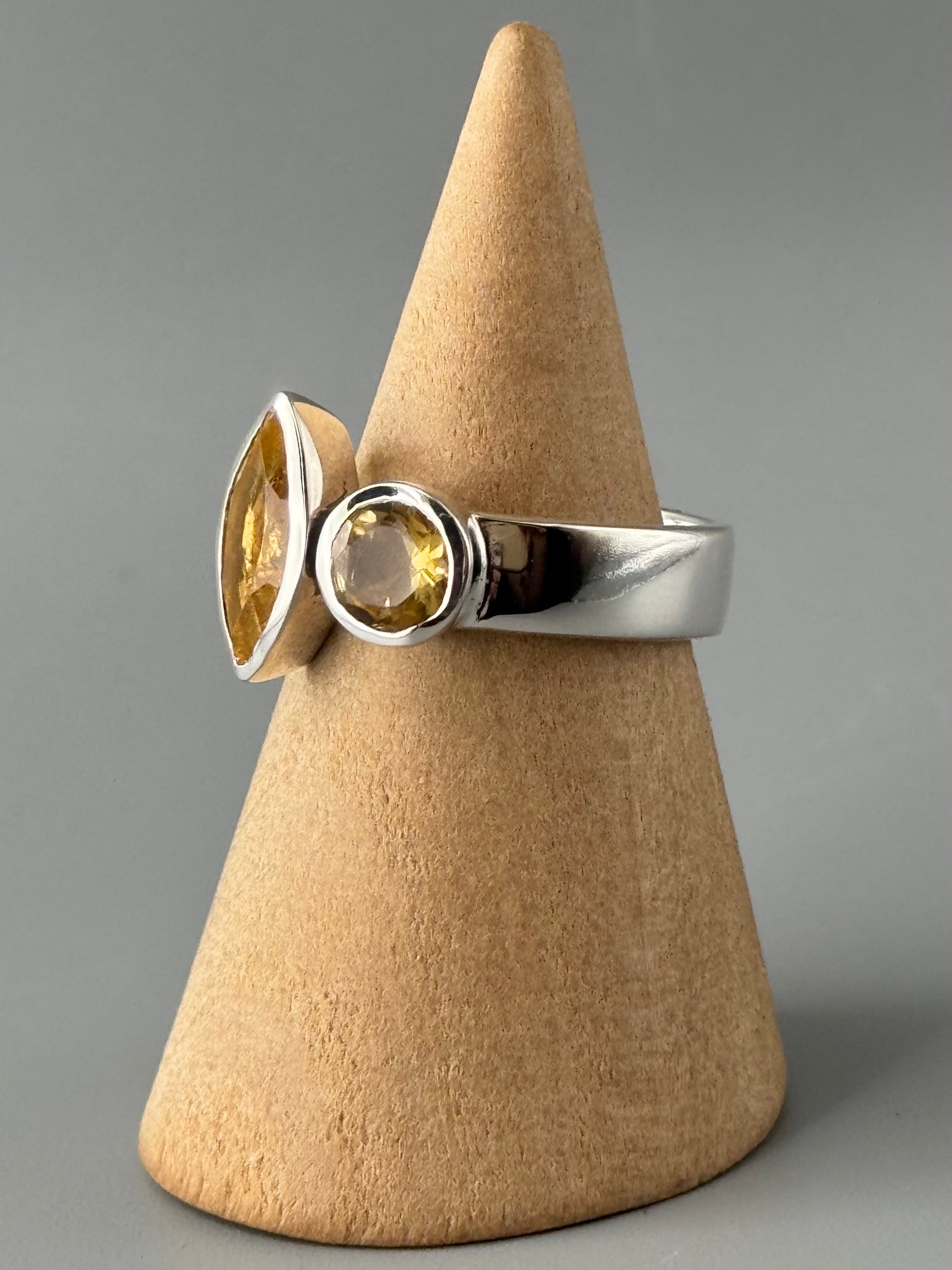 •CITRINE - CIRQUE• sterling silver ring (various sizes)
