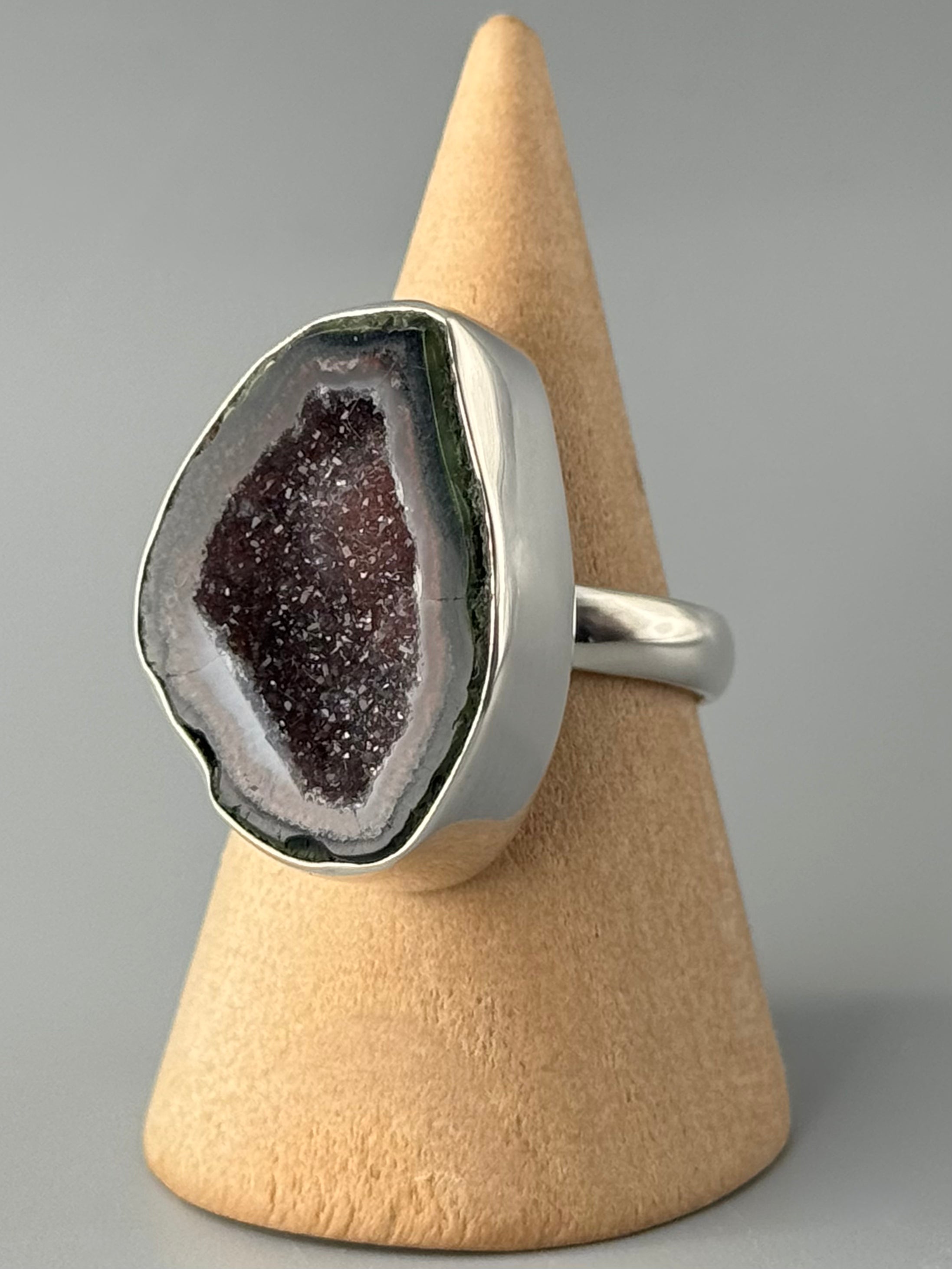 •COCONUT DRUZY - FREEFORM• sterling silver ring (various sizes)