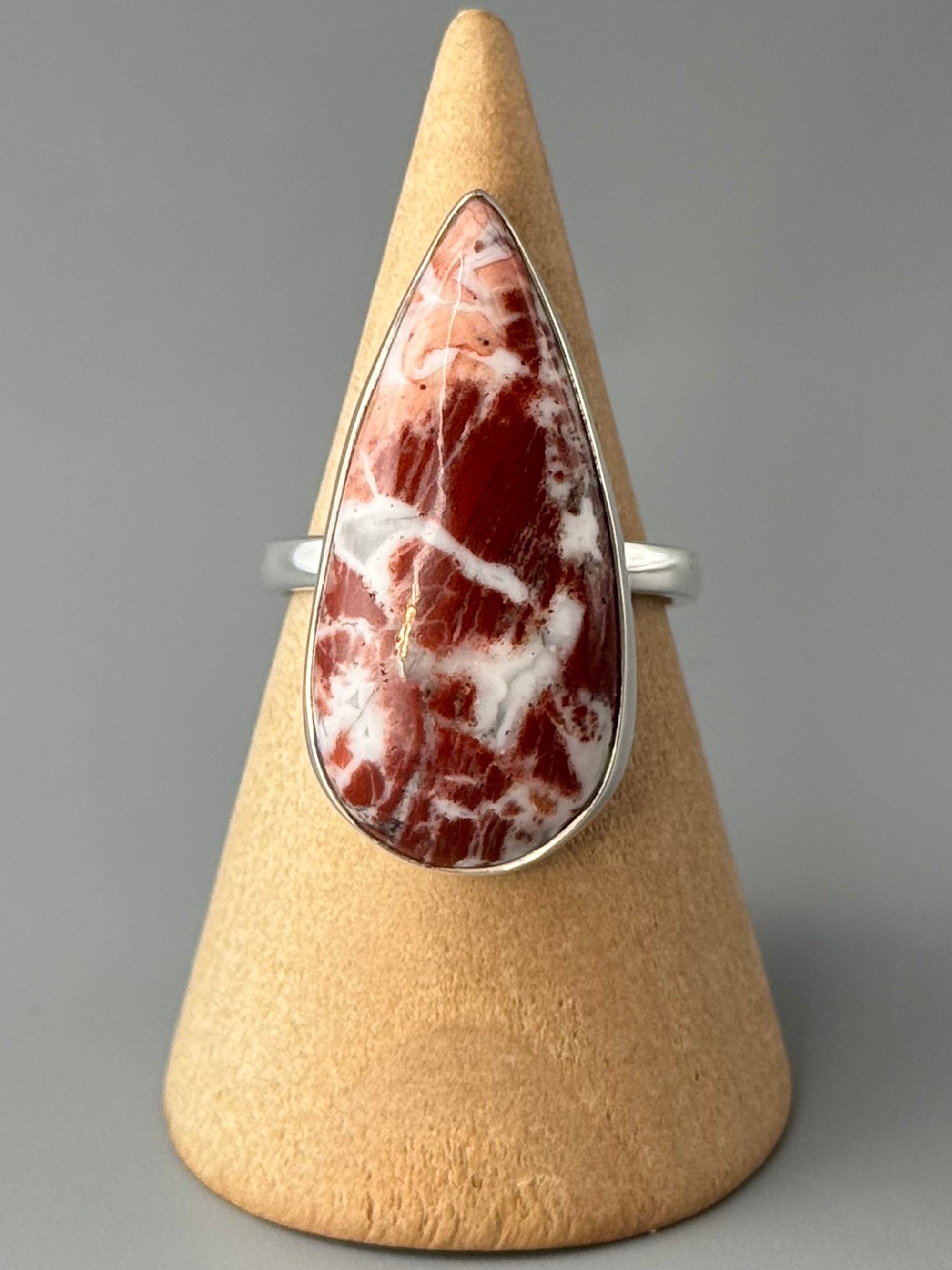 •BRECCIATED JASPER - TEAR• sterling silver ring (various sizes)