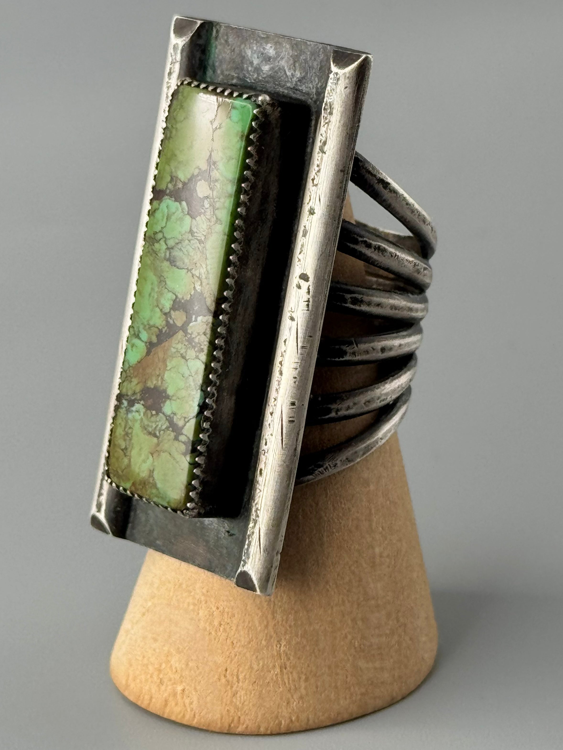•THE TOWER• hubei turquoise + silver ring (size 7)