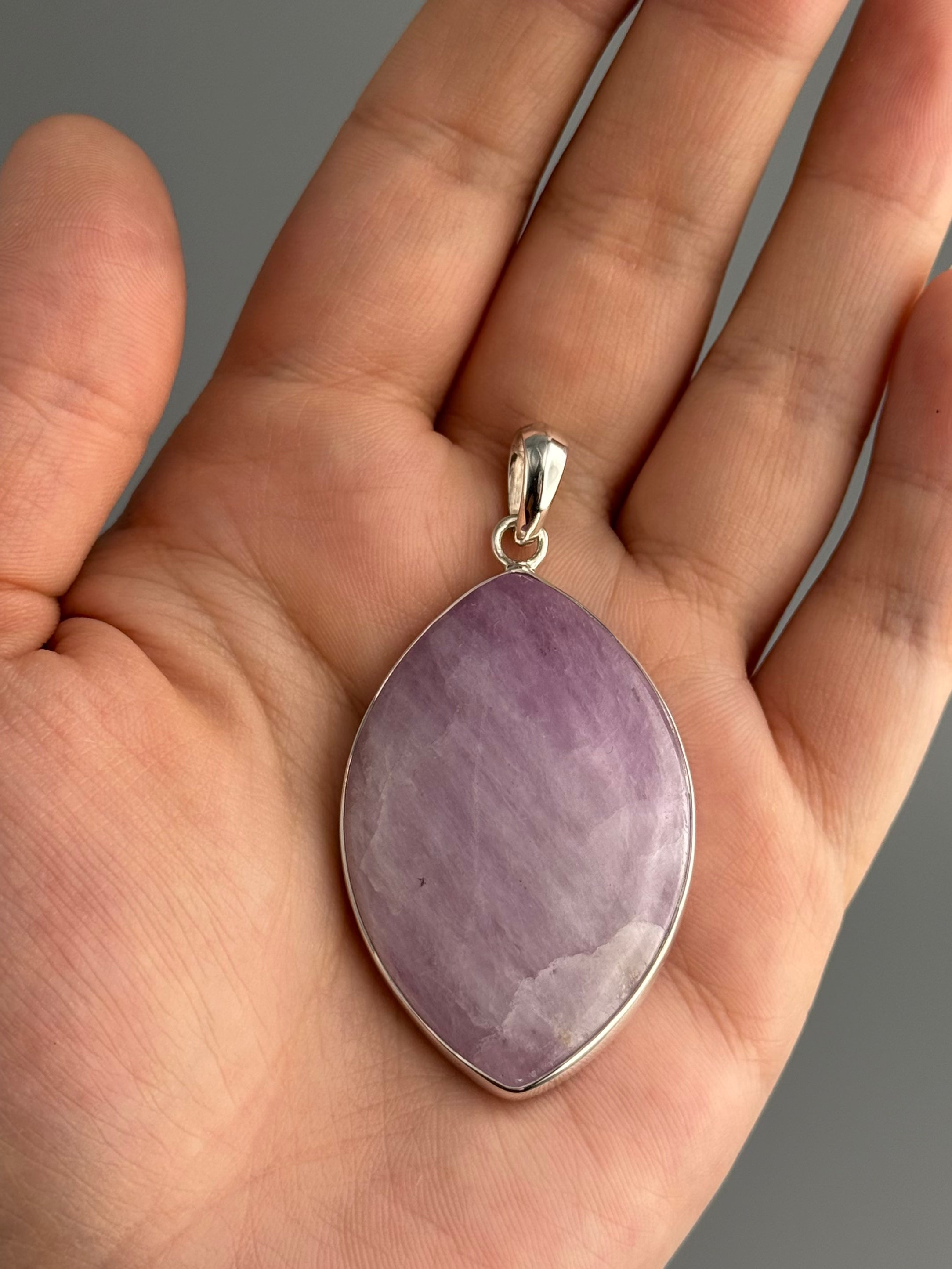 •KUNZITE - MARQUISE• sterling silver pendant