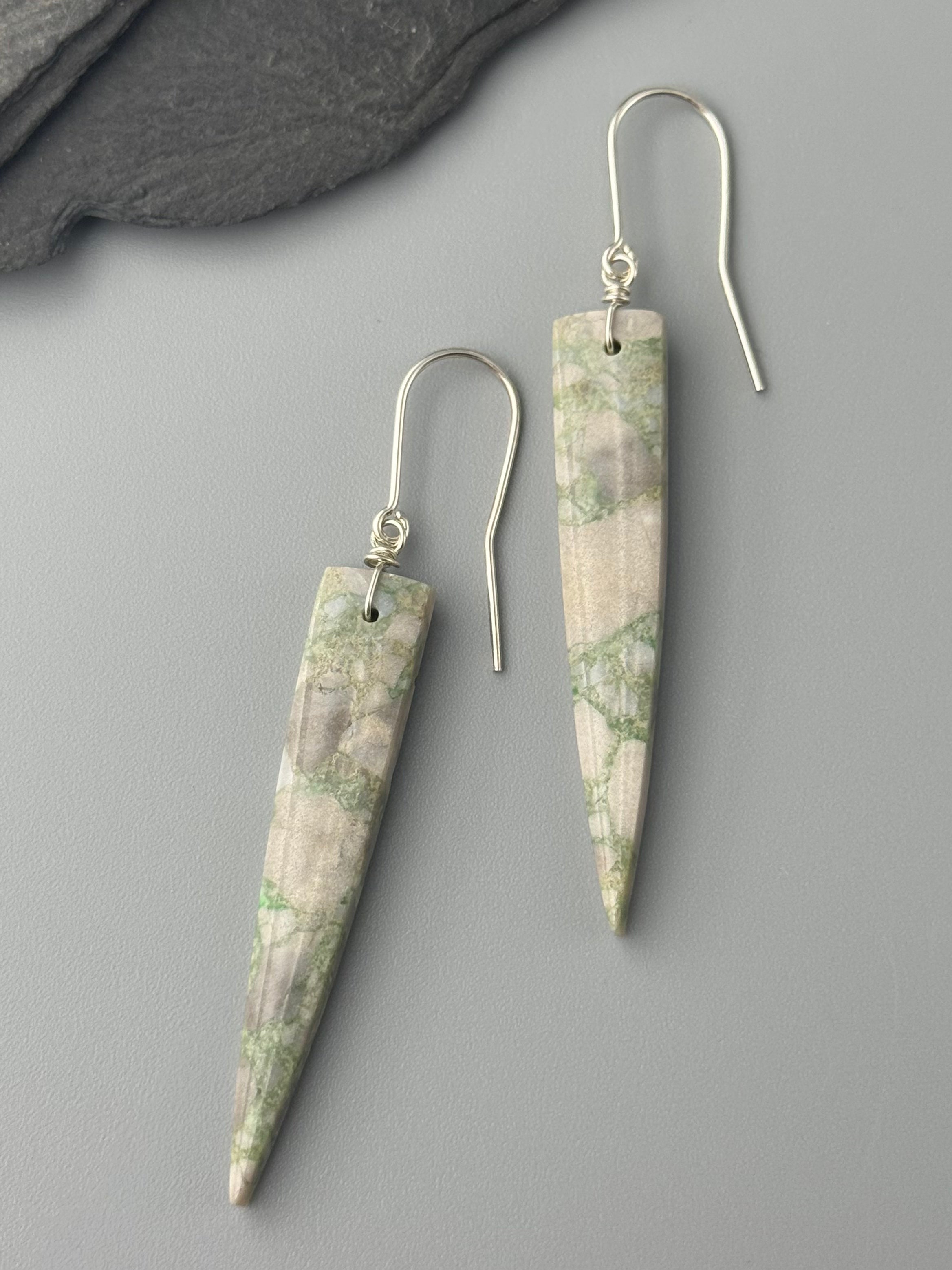 •STRAY• utah variscite + silver earrings