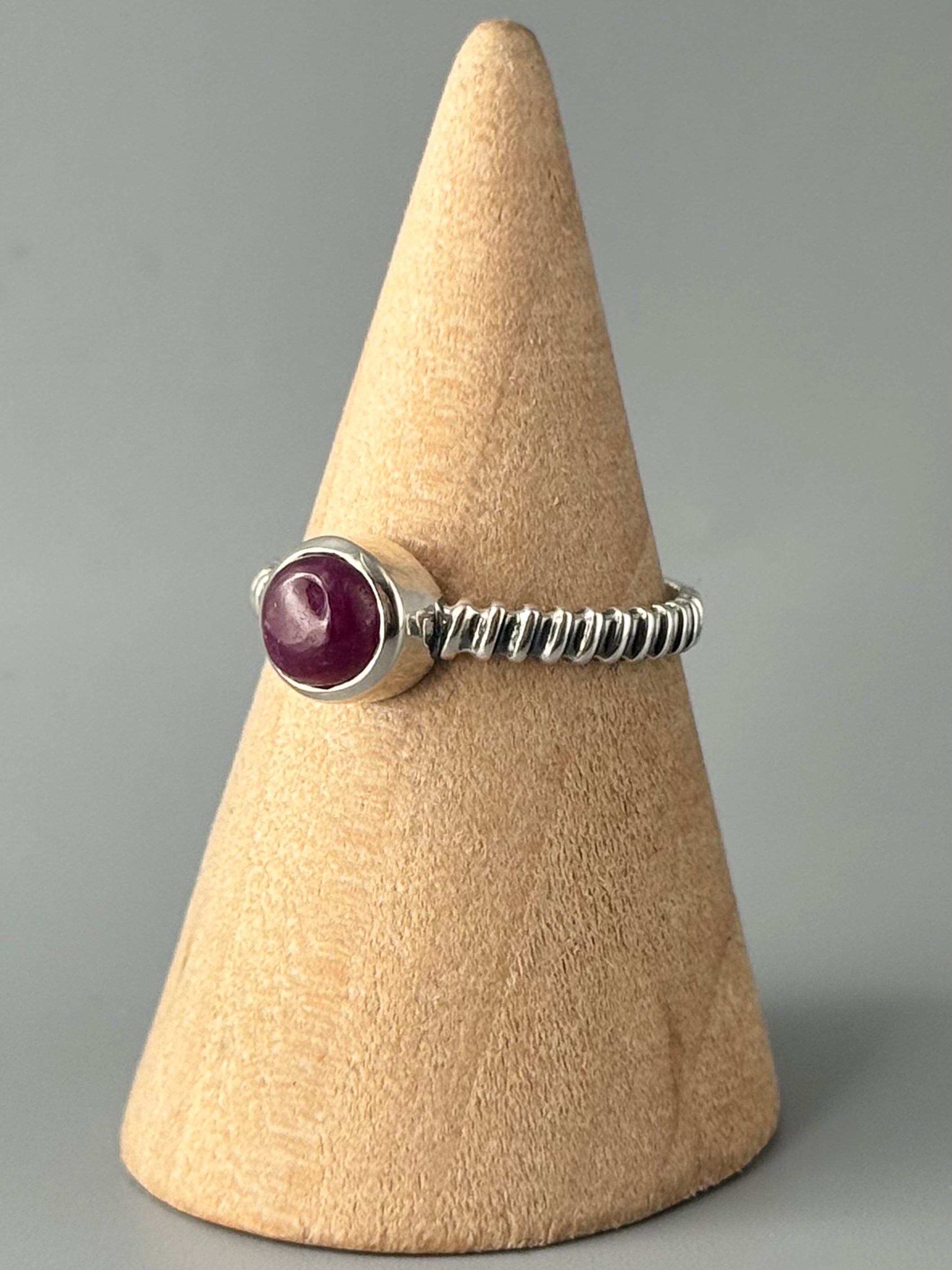 •RUBY - TWISTED• sterling silver ring (various sizes)