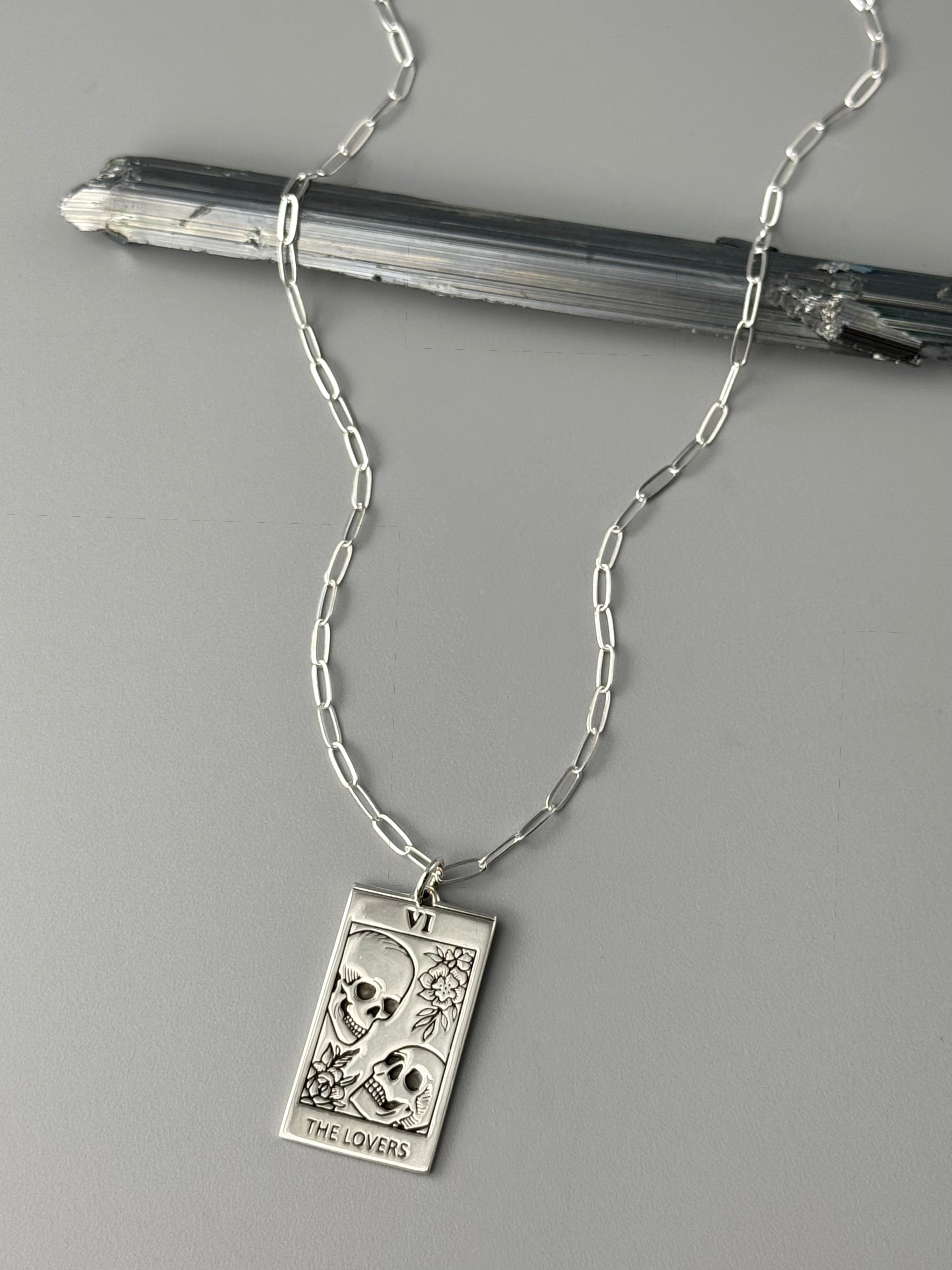 •TAROT TALISMAN• silver necklace (18"-20" long)