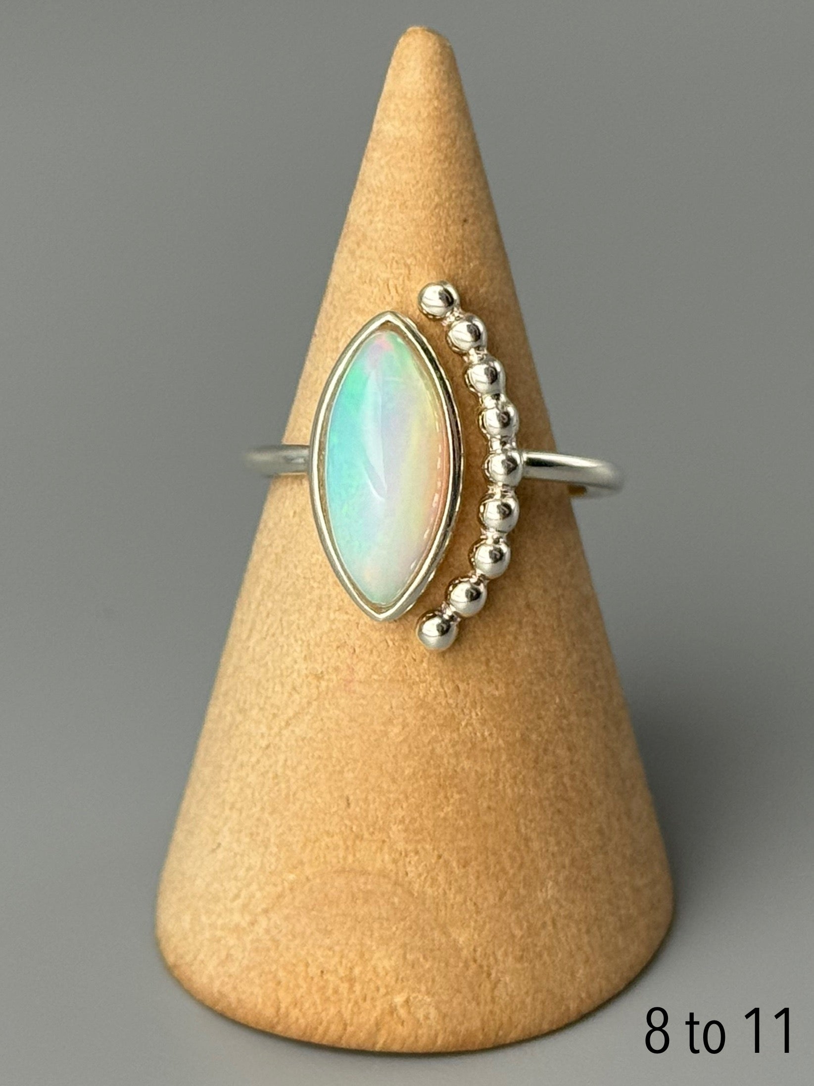 •ETHIOPIAN OPAL - EYE OPENER• adjustable silver ring