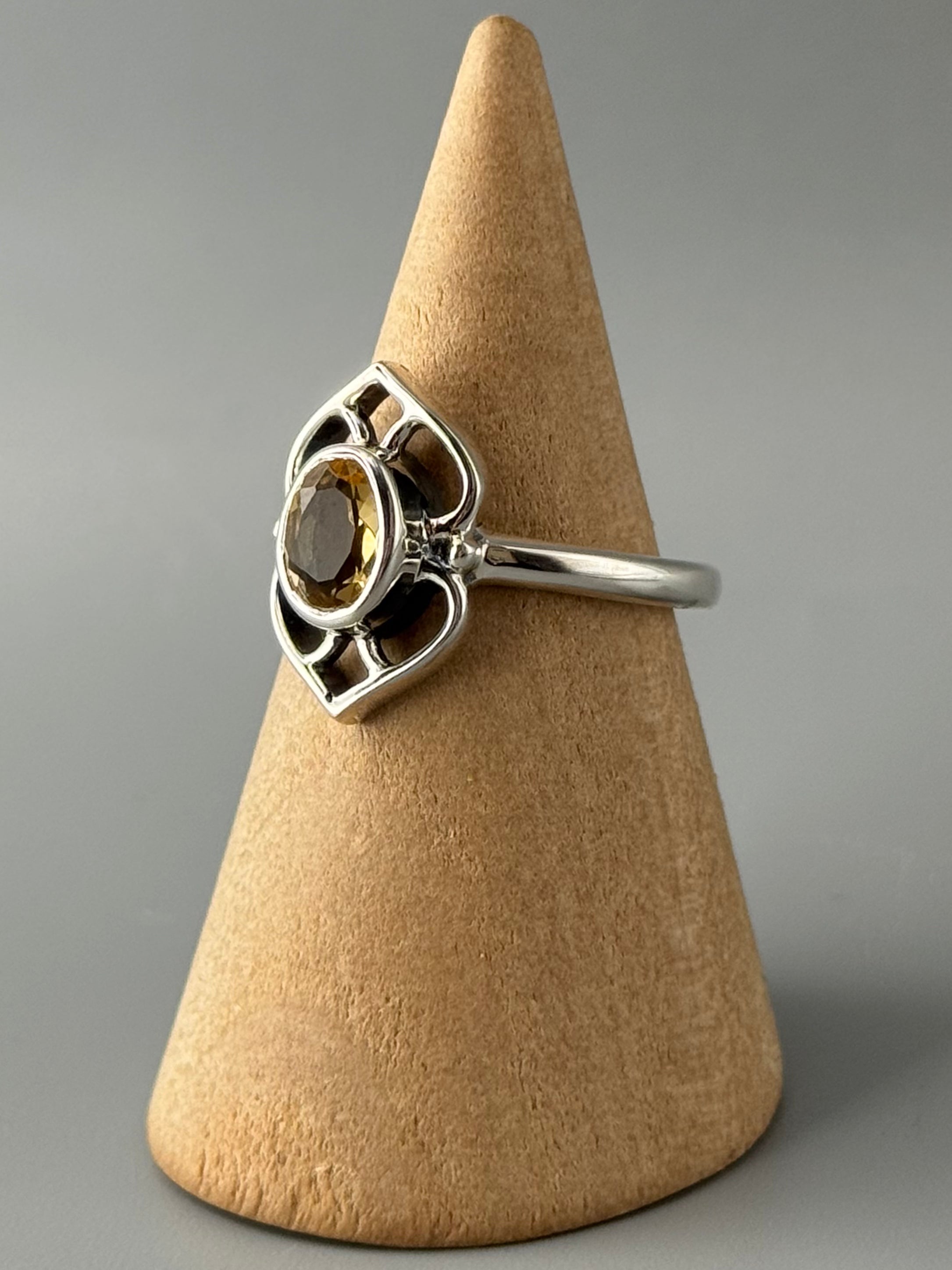 •CITRINE - SPADES• sterling silver ring (various sizes)