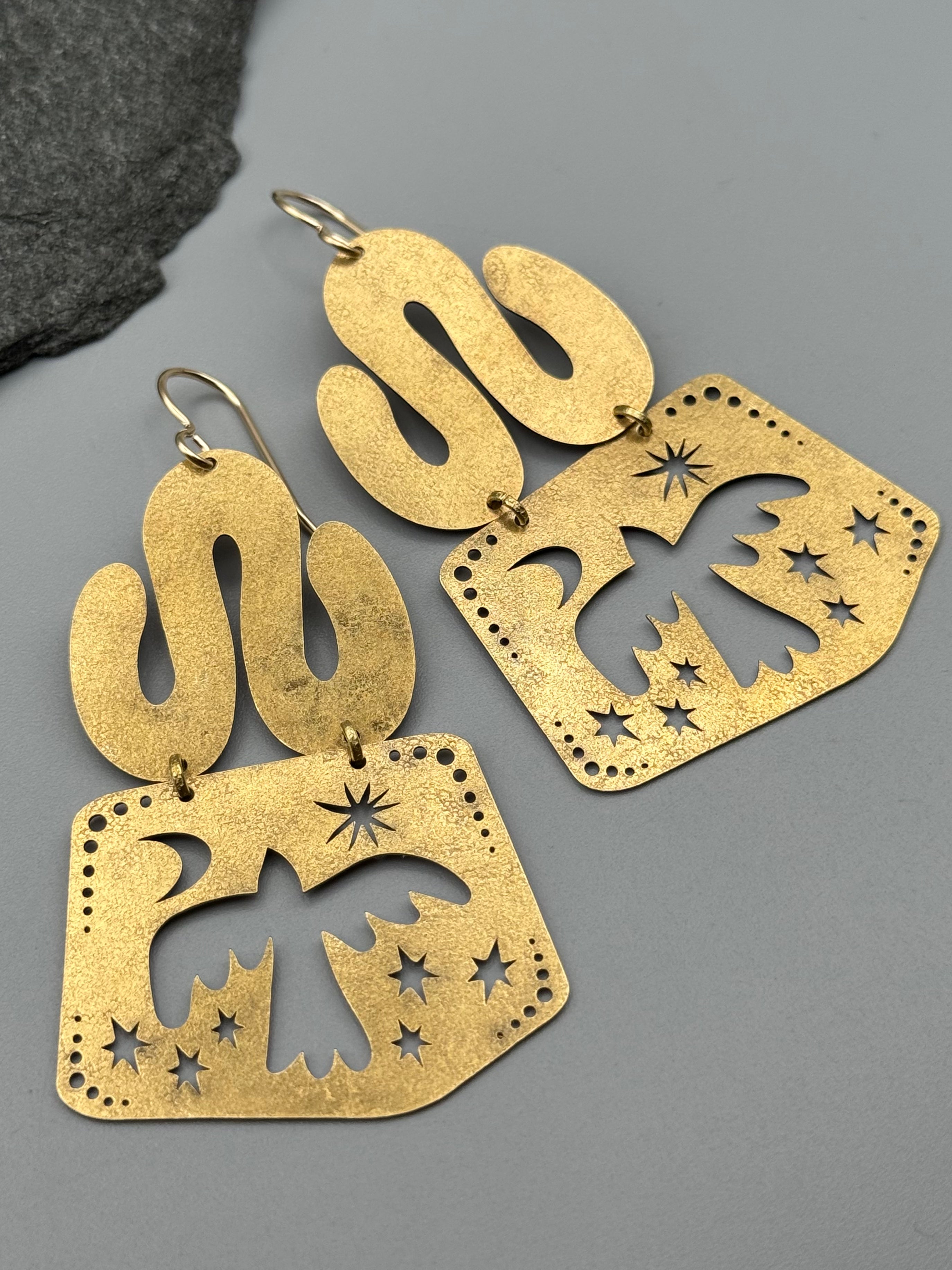 •FREEDOM FLIGHT• gold dangle earrings