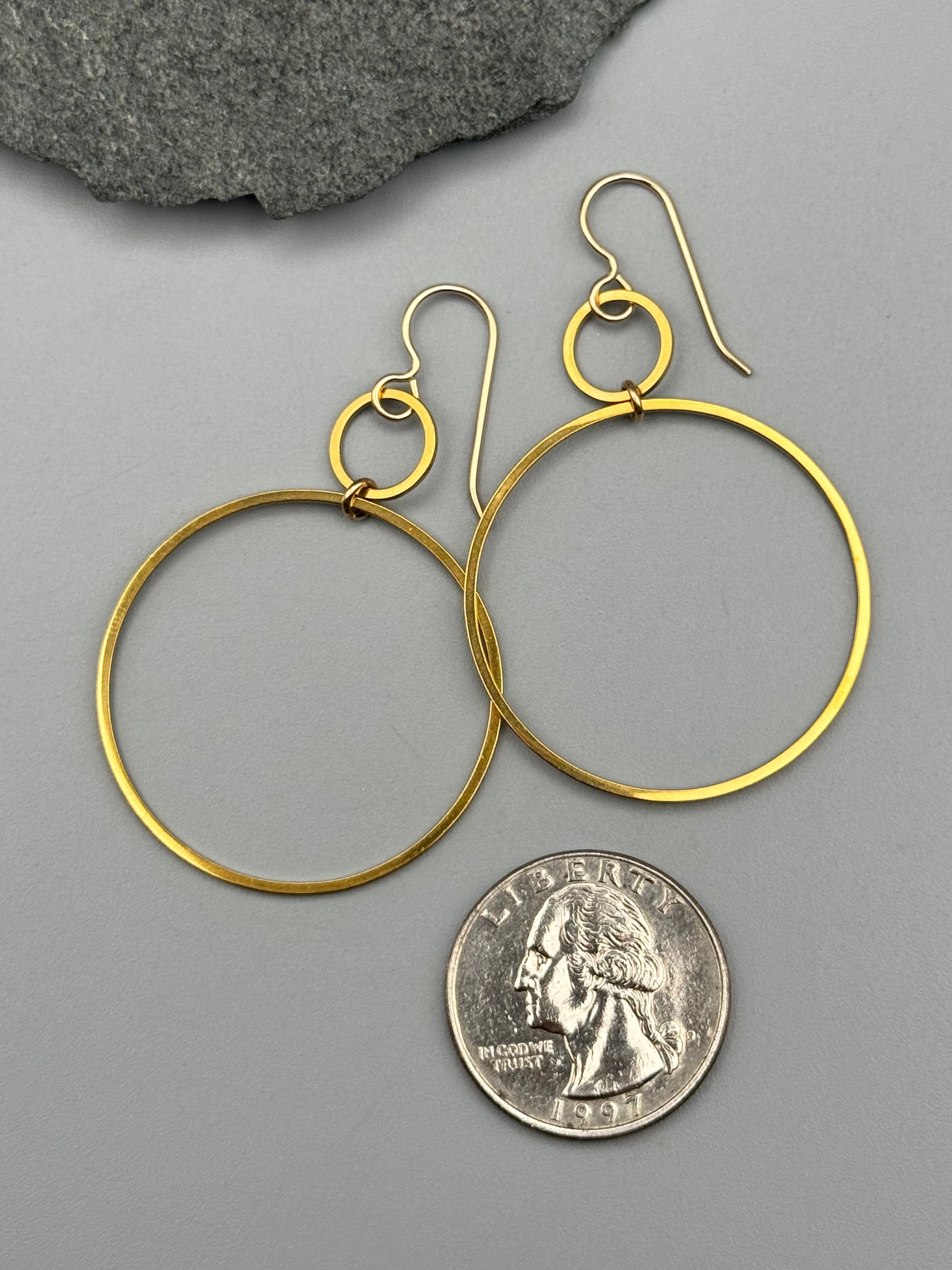 •EQUA-ORBIT MEDIUM• gold dangle earrings