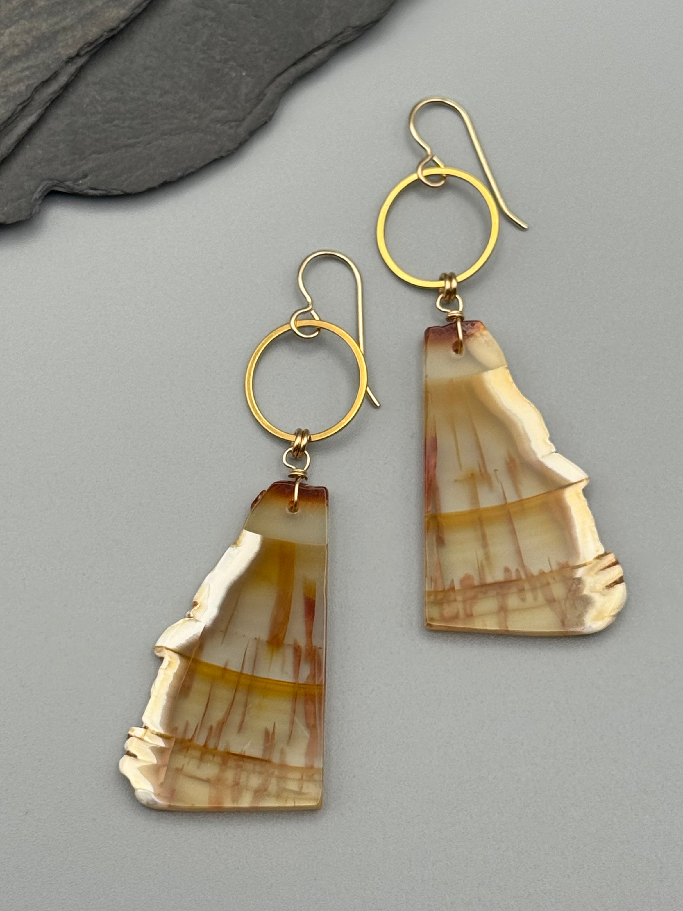 •LUNA• carnelian + gold earrings