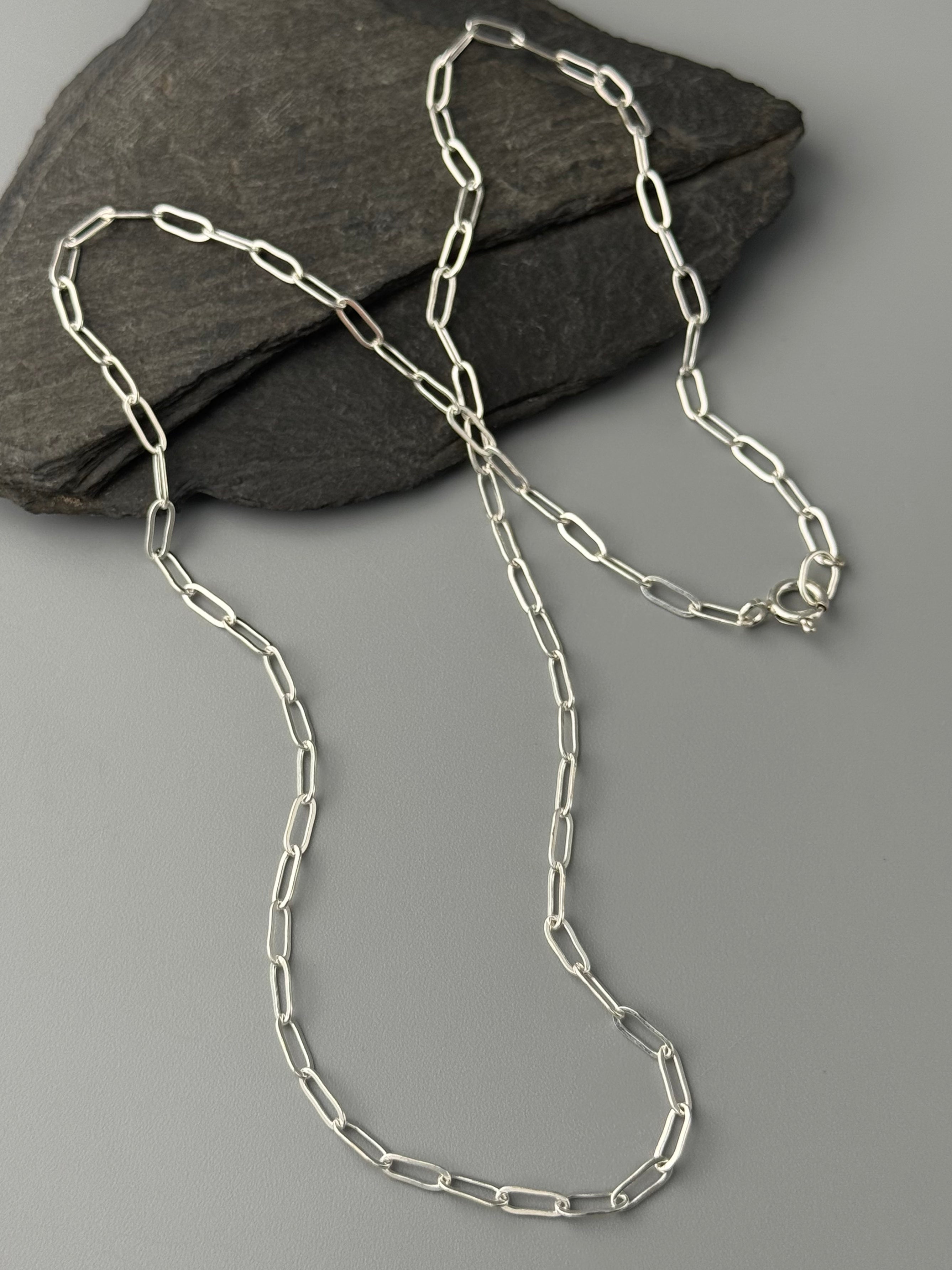 •MEDIUM PAPERCLIP• sterling silver chain