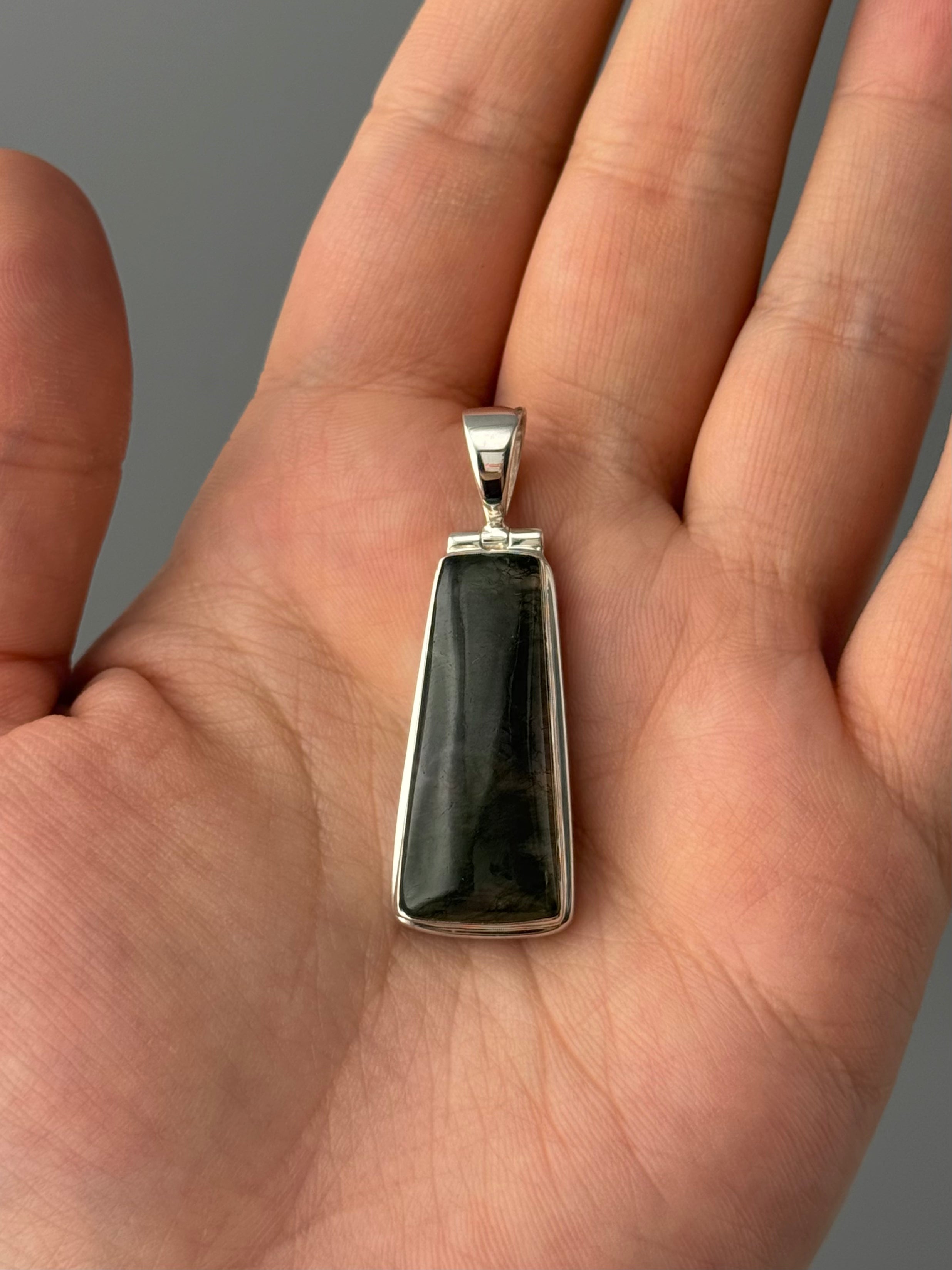 •MOSS AGATE - PORTAL• sterling silver pendant