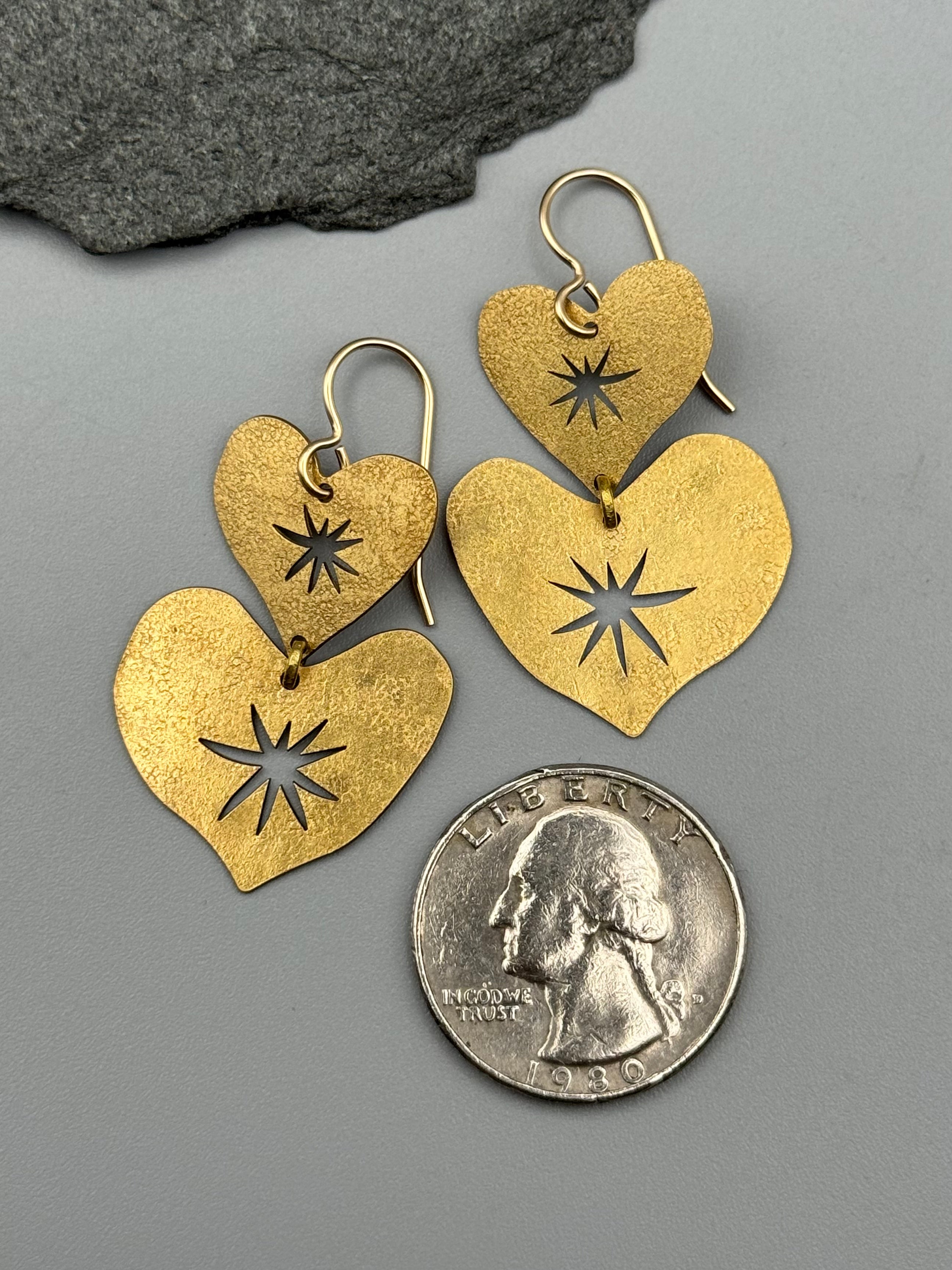 •LOVELIGHT• gold dangle earrings