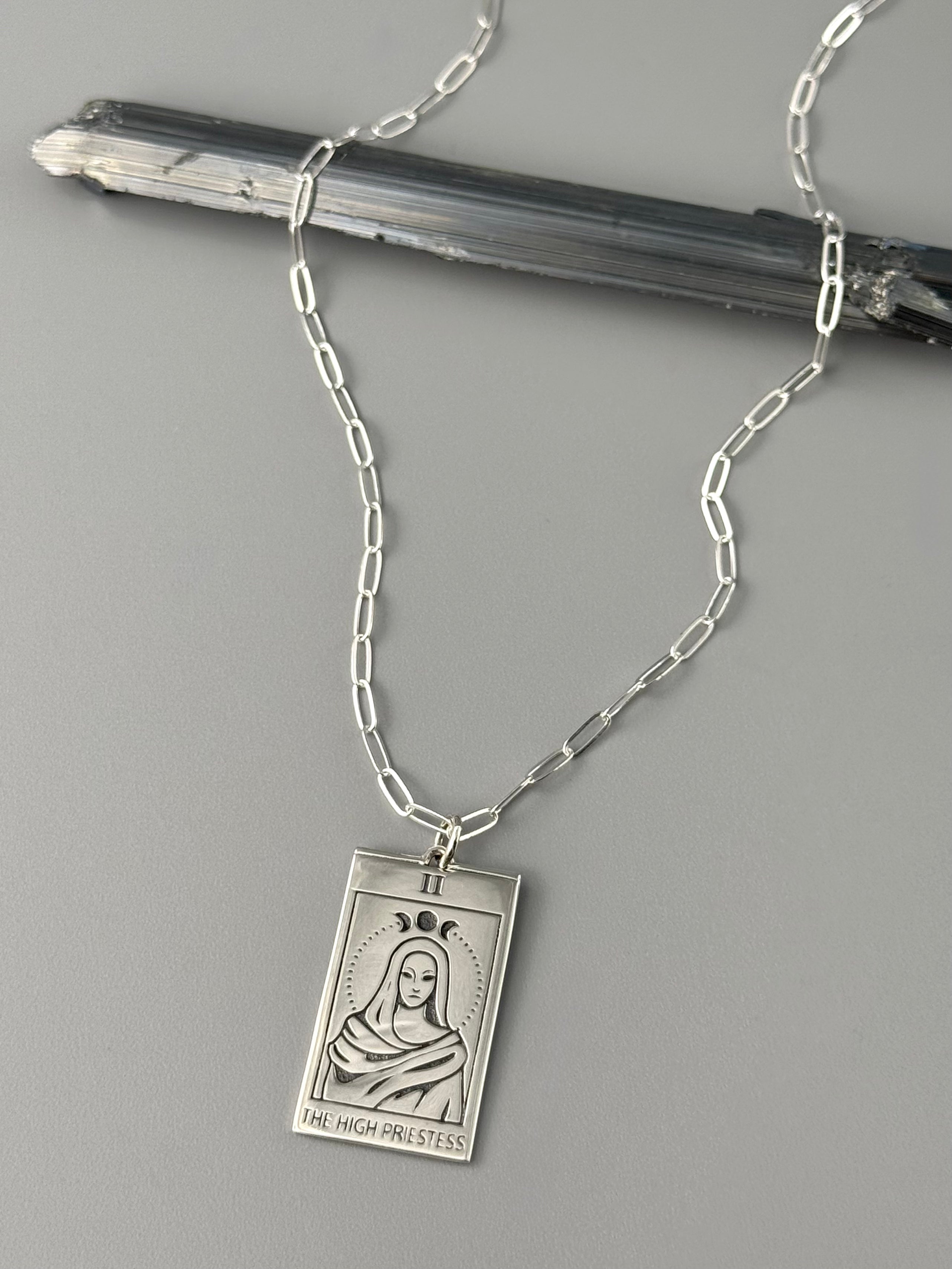 •TAROT TALISMAN• silver necklace (18"-20" long)