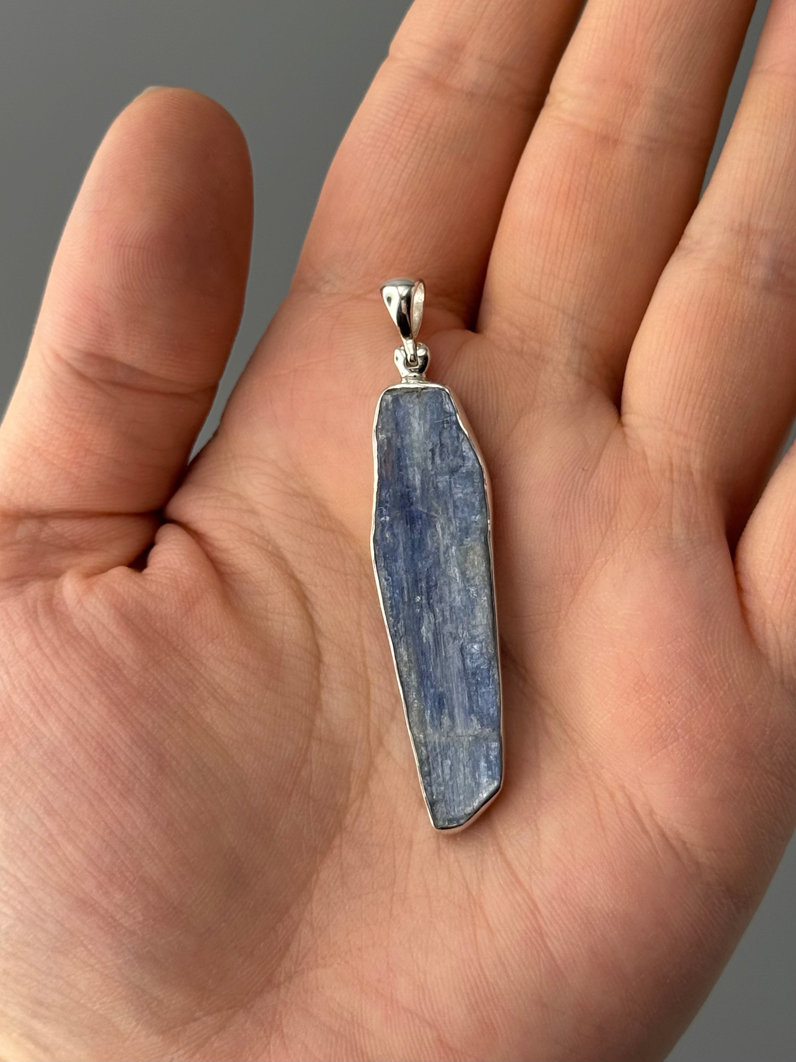 •KYANITE - FREEFORM• sterling silver pendant