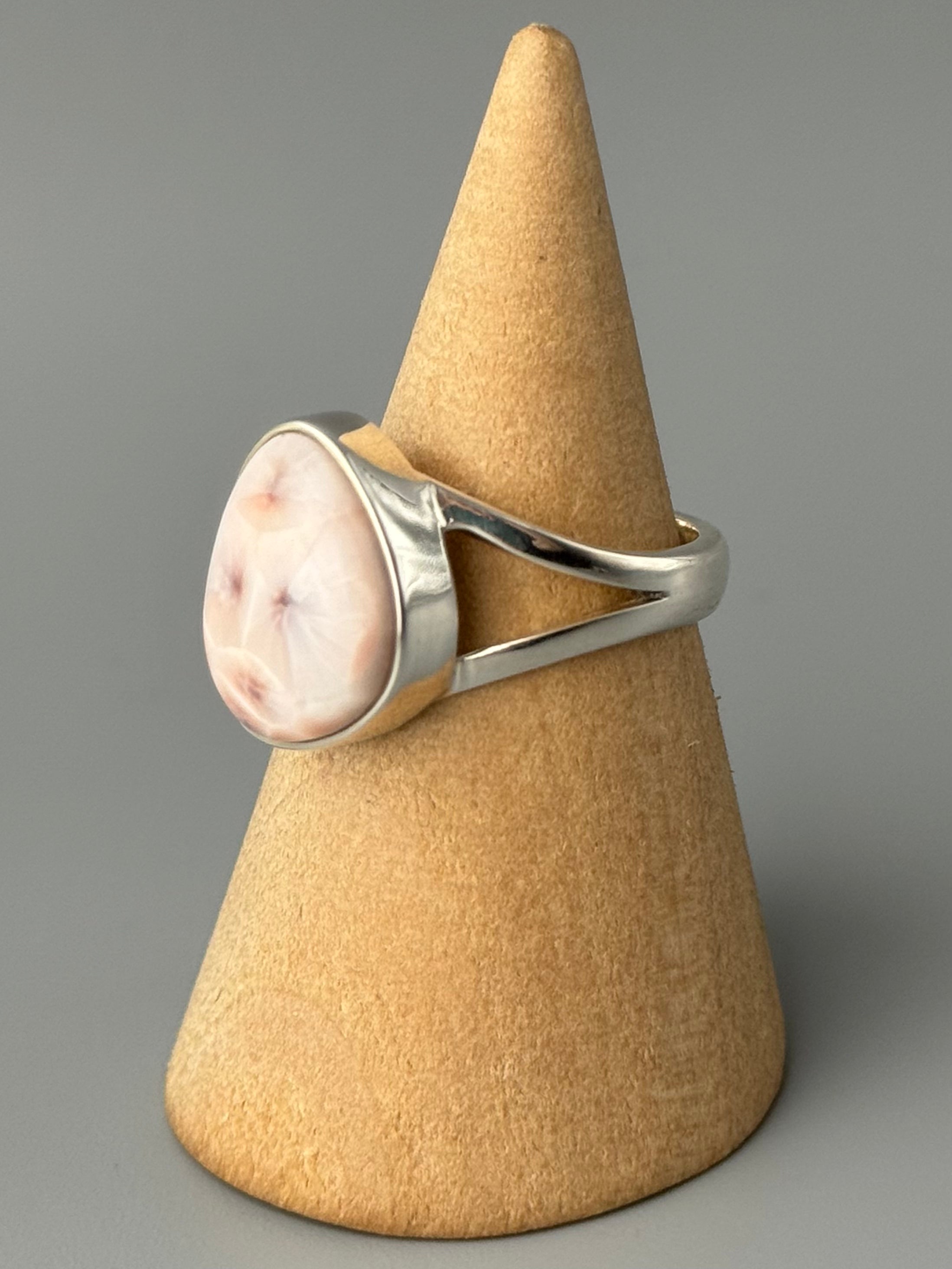 •THOMSONITE - FREEFORM• split band silver ring (various sizes)