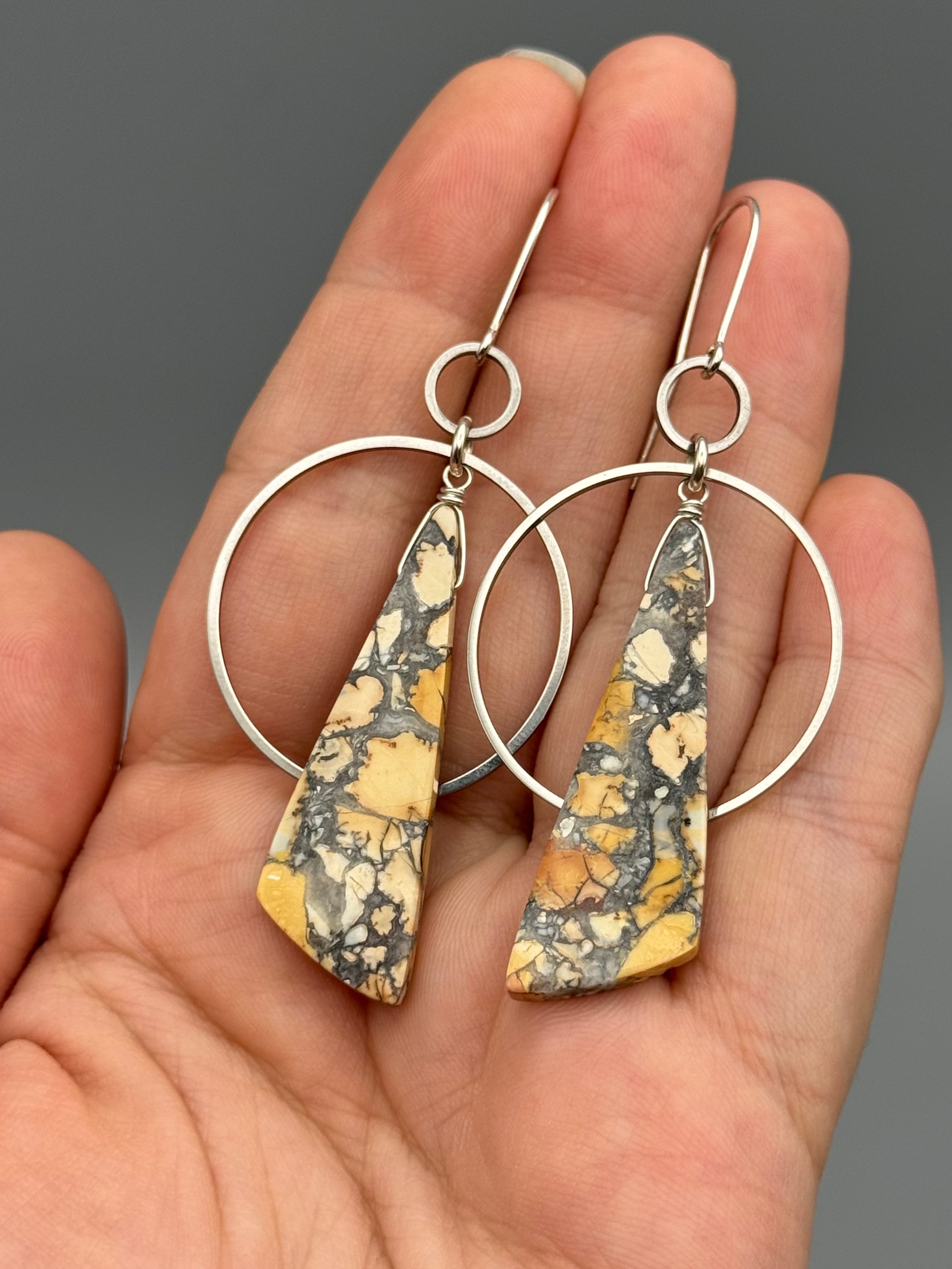 •EQUA-ORBIT• maligano jasper + silver earrings