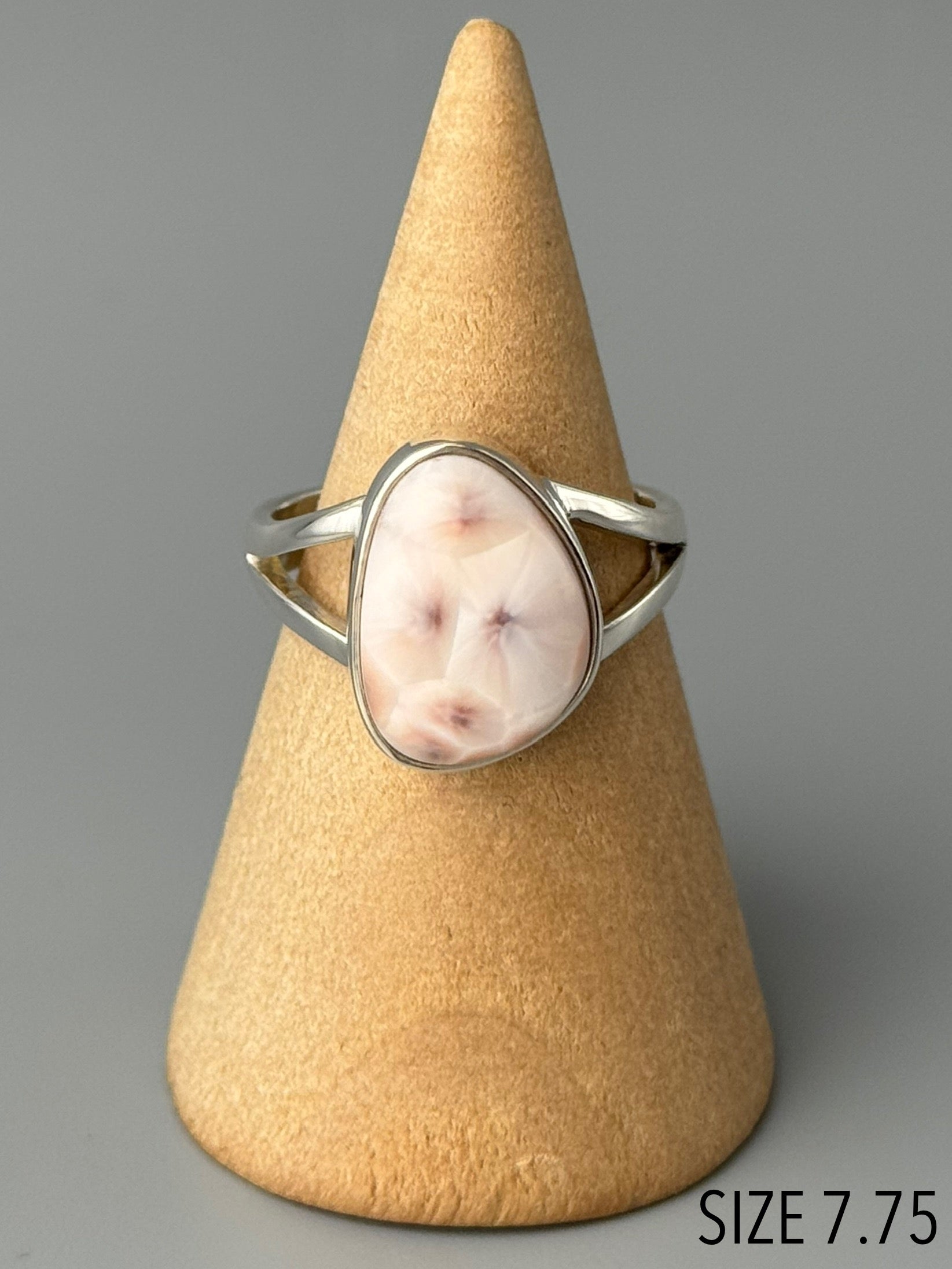 •THOMSONITE - FREEFORM• split band silver ring (various sizes)