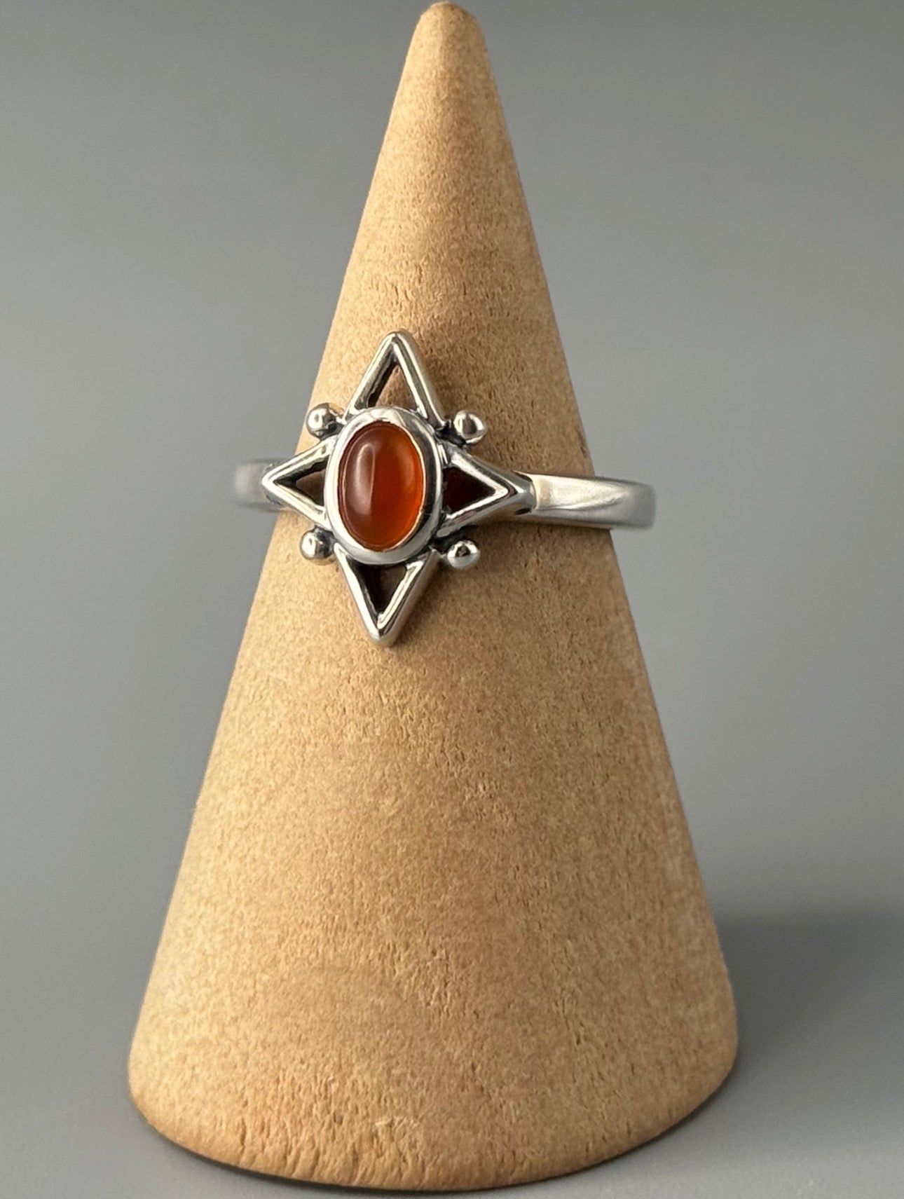 •CARNELIAN - POLARIS• sterling silver ring (size 7)