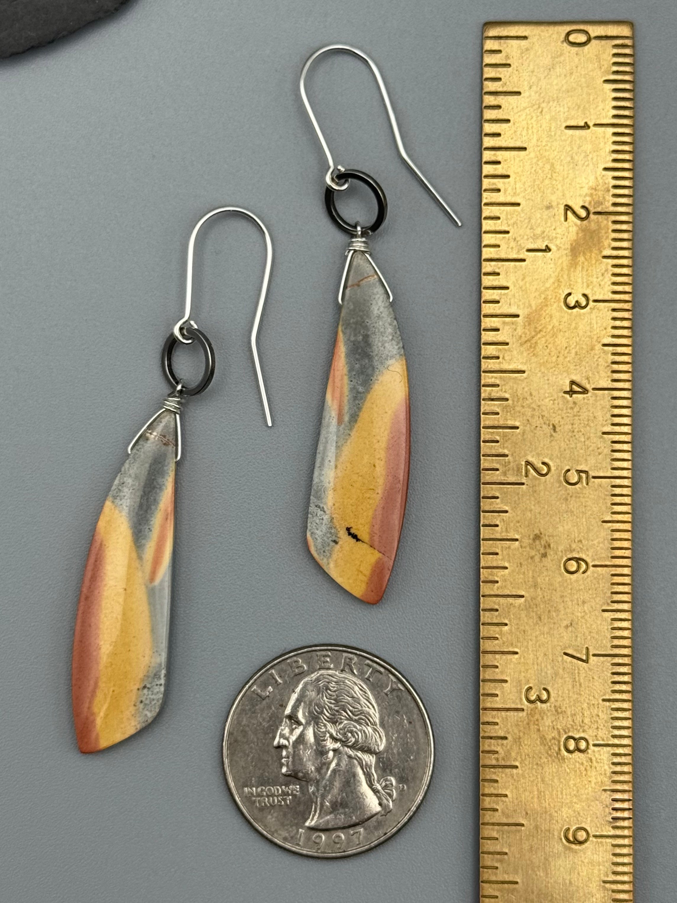 •LUNA• polychrome jasper + silver earrings
