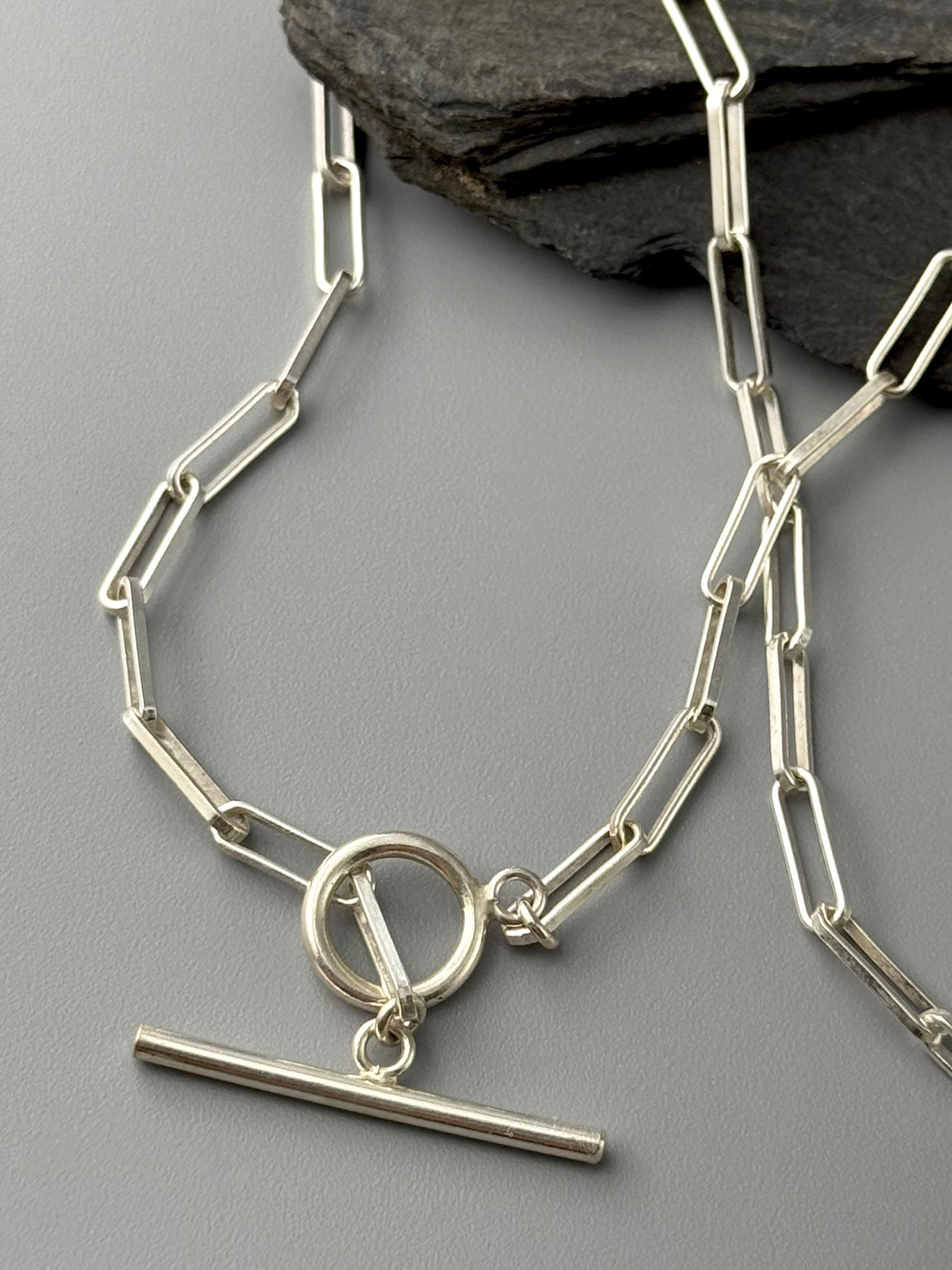 •KEUM-BOO TRIANGLES• sterling silver + gold necklace (16" long)
