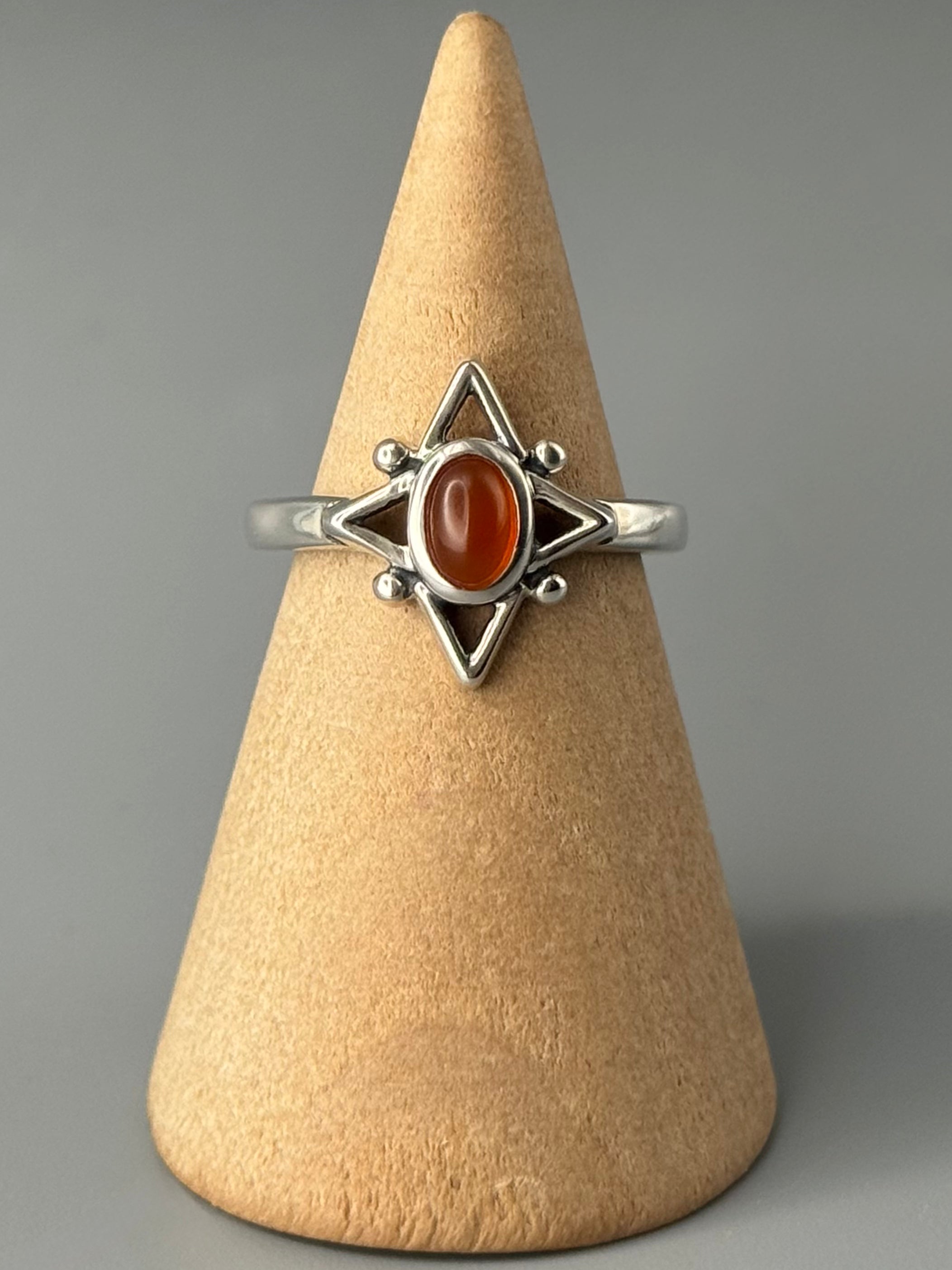 •CARNELIAN - POLARIS• sterling silver ring (size 7)
